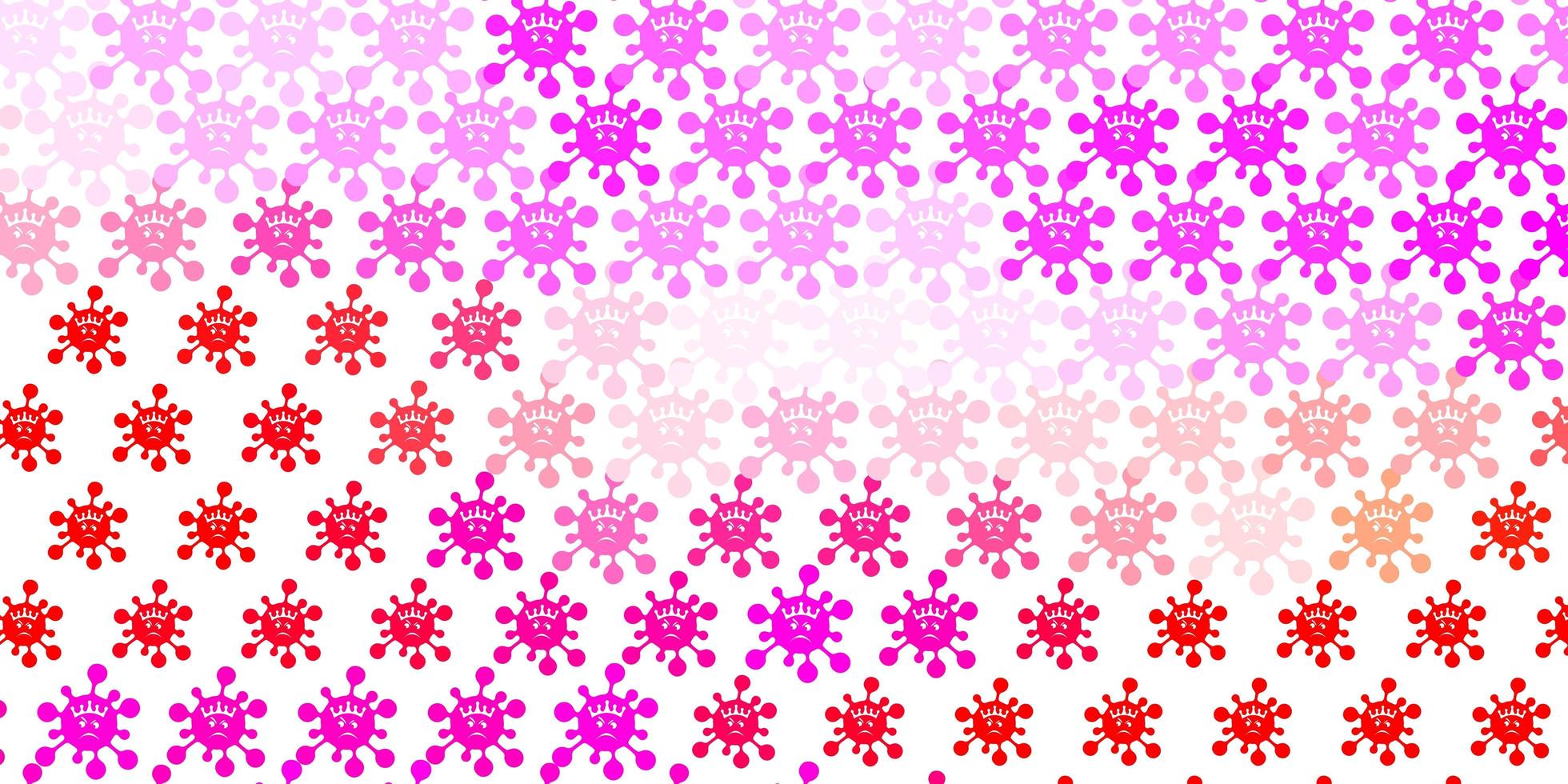 textura de vector rosa claro, amarillo con símbolos de enfermedades.