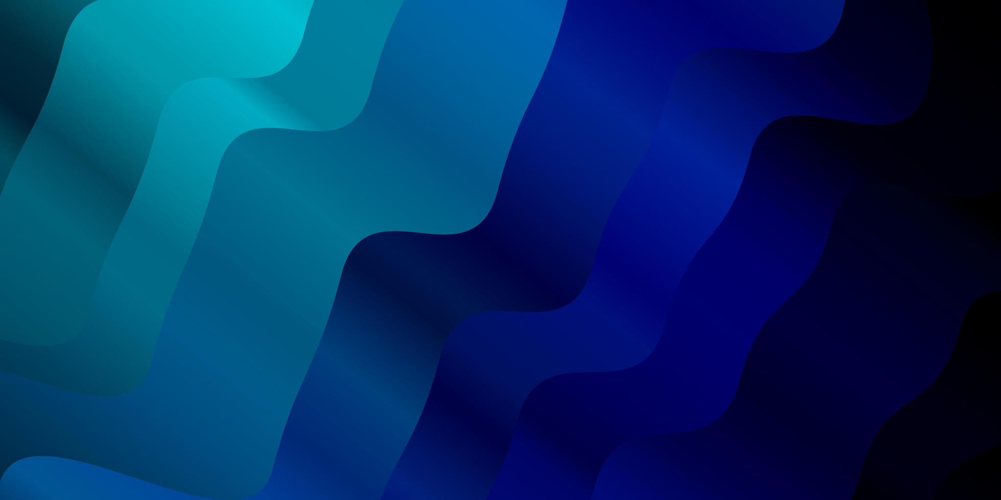 Fondo de vector azul oscuro, verde con líneas dobladas.