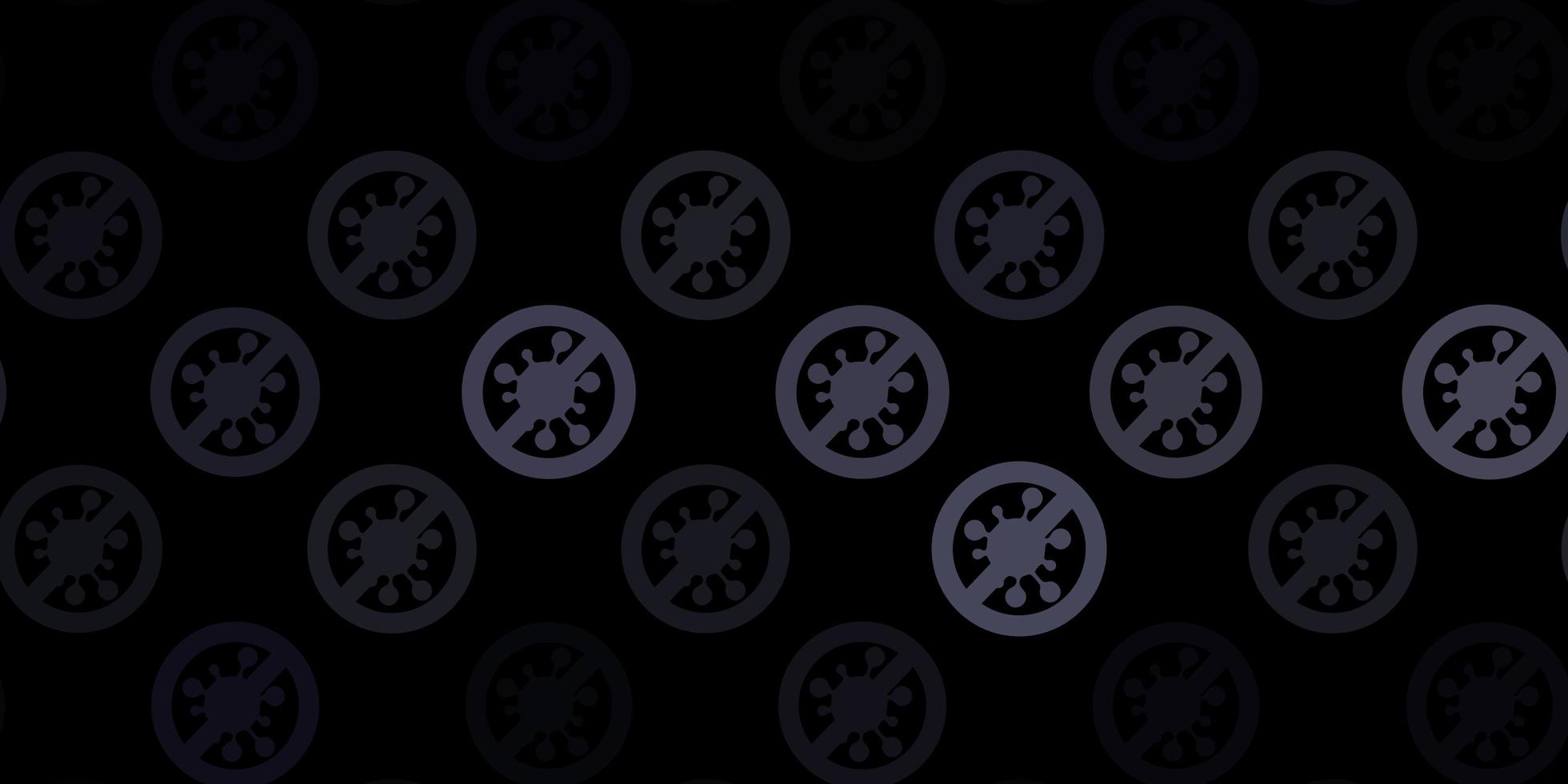 Dark Gray vector pattern with coronavirus elements