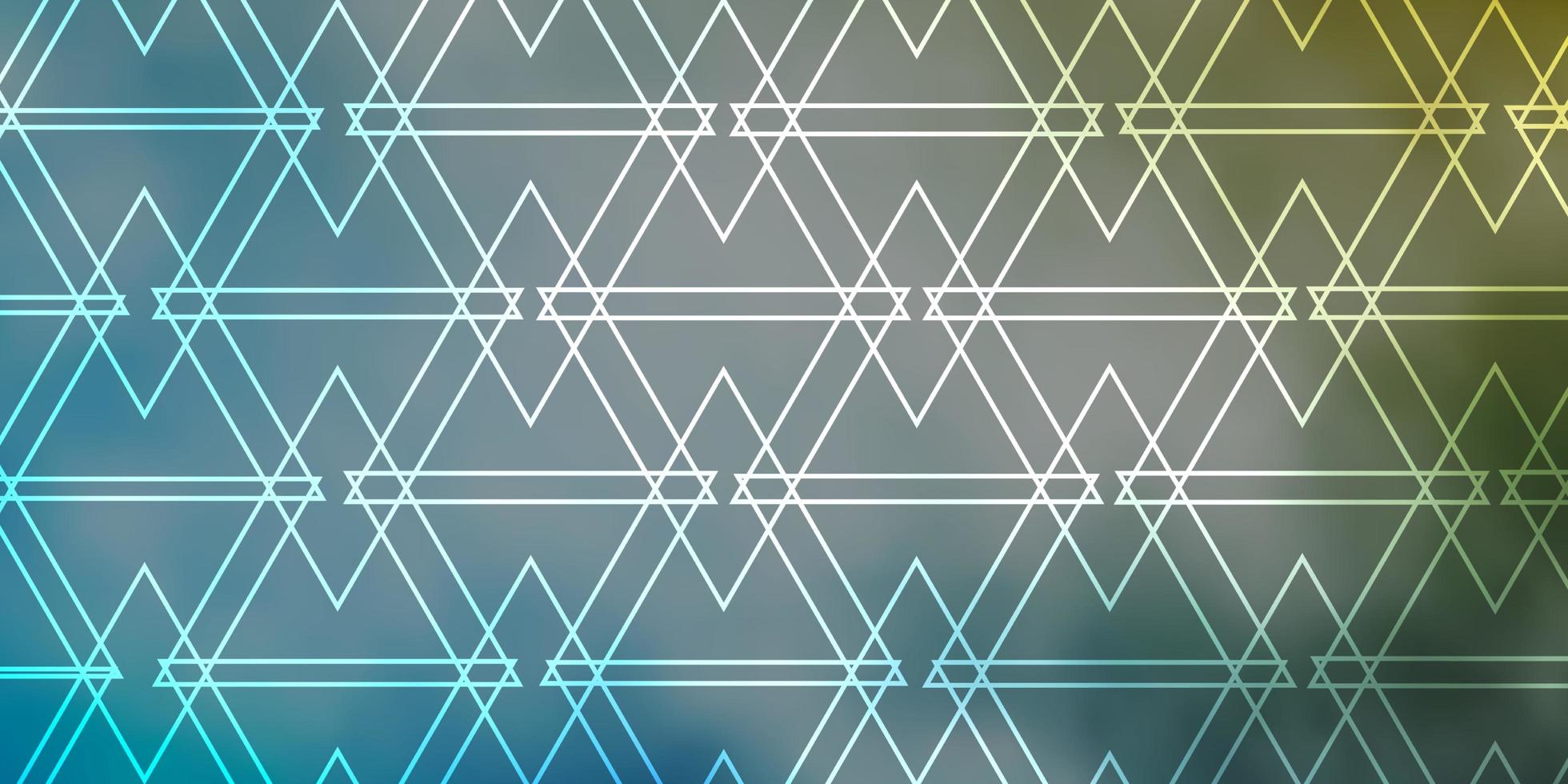 textura de vector azul claro, amarillo con estilo triangular.