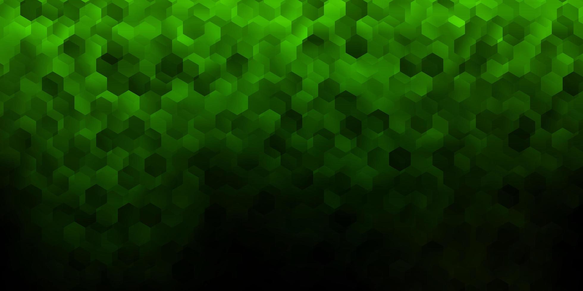 Dark green vector template in a hexagonal style.