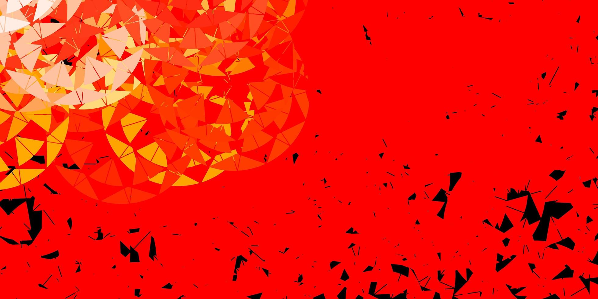 Light red, yellow vector background with triangles.