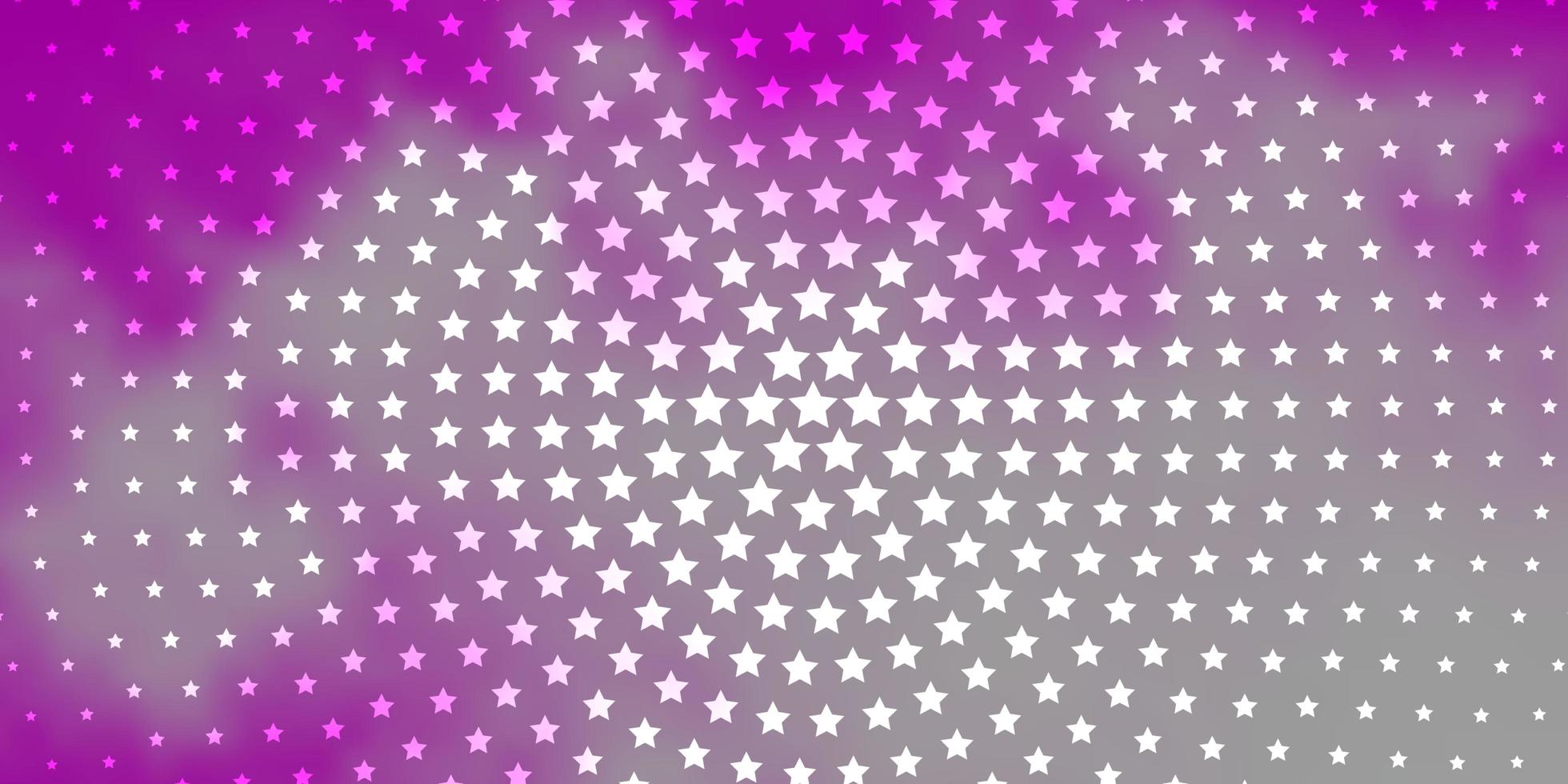 Light Pink vector background with small and big stars.