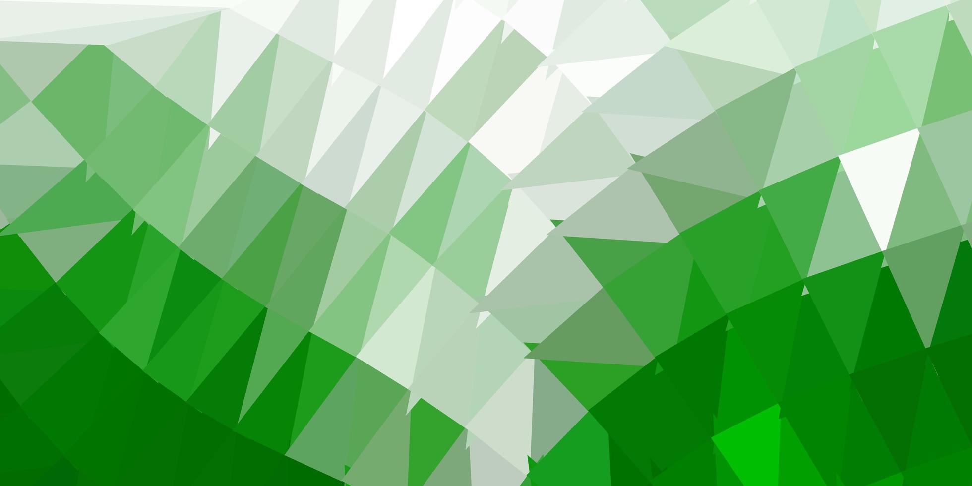 Dark green vector triangle mosaic design.