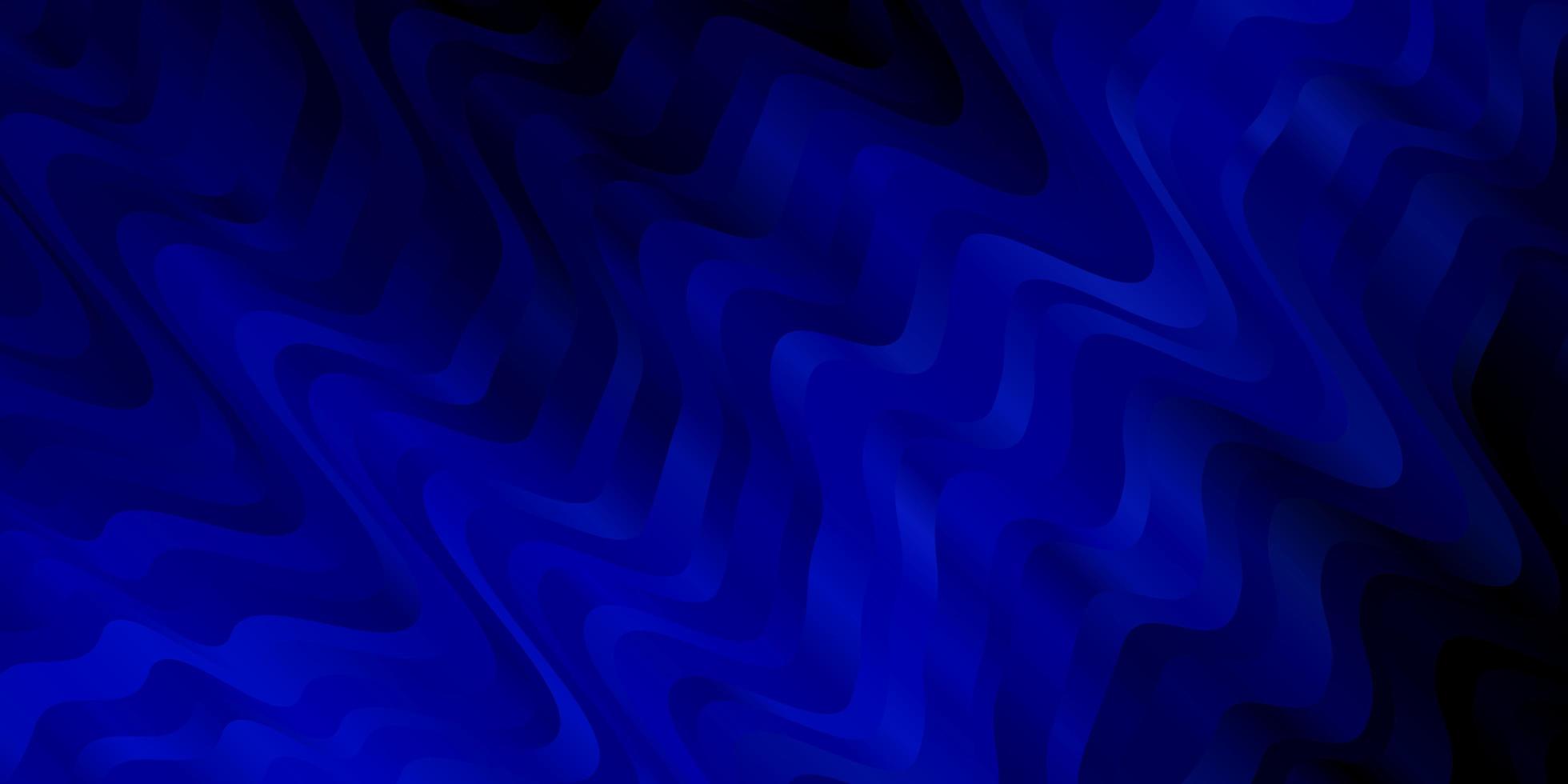patrón de vector azul oscuro con líneas torcidas