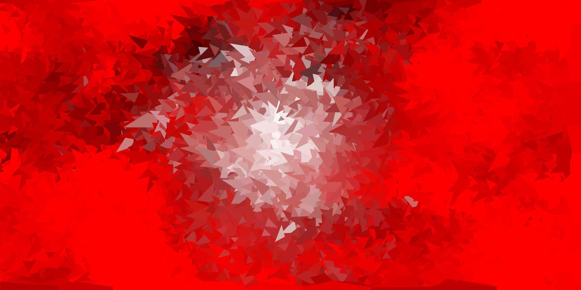Light red vector triangle mosaic wallpaper.