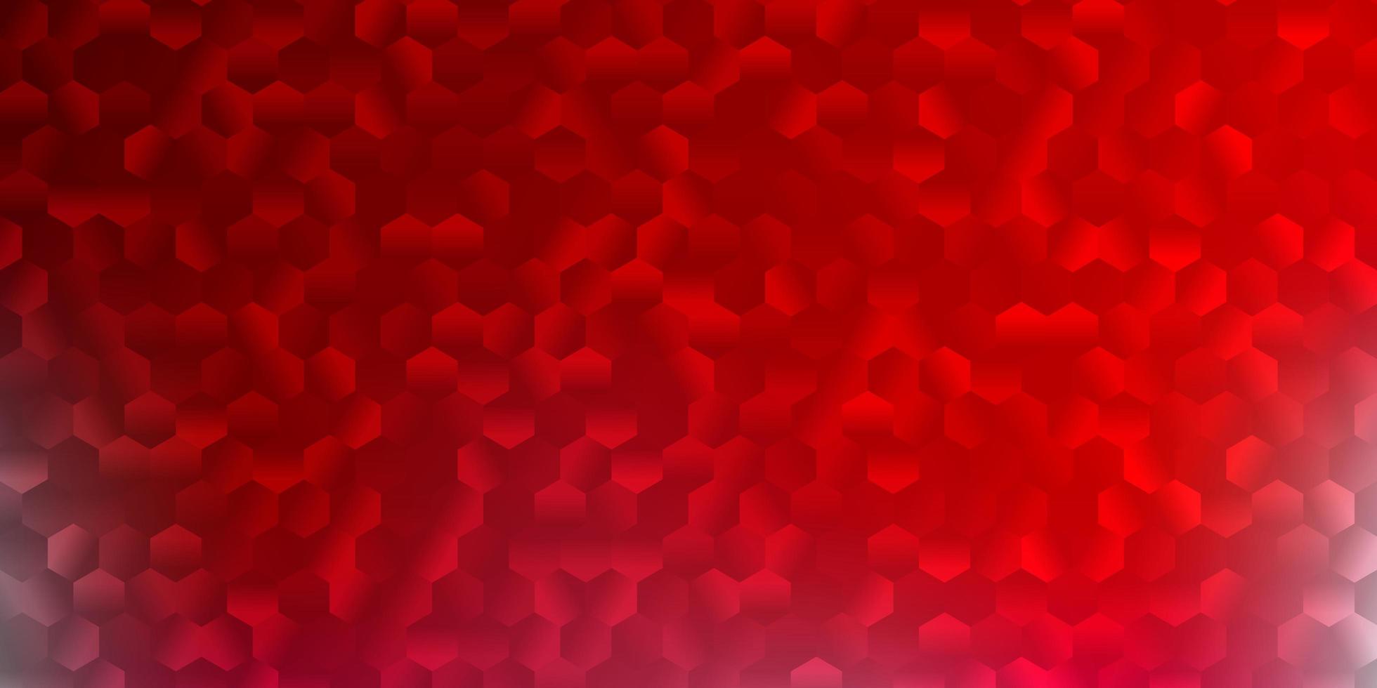 Light red vector pattern with hexagons.