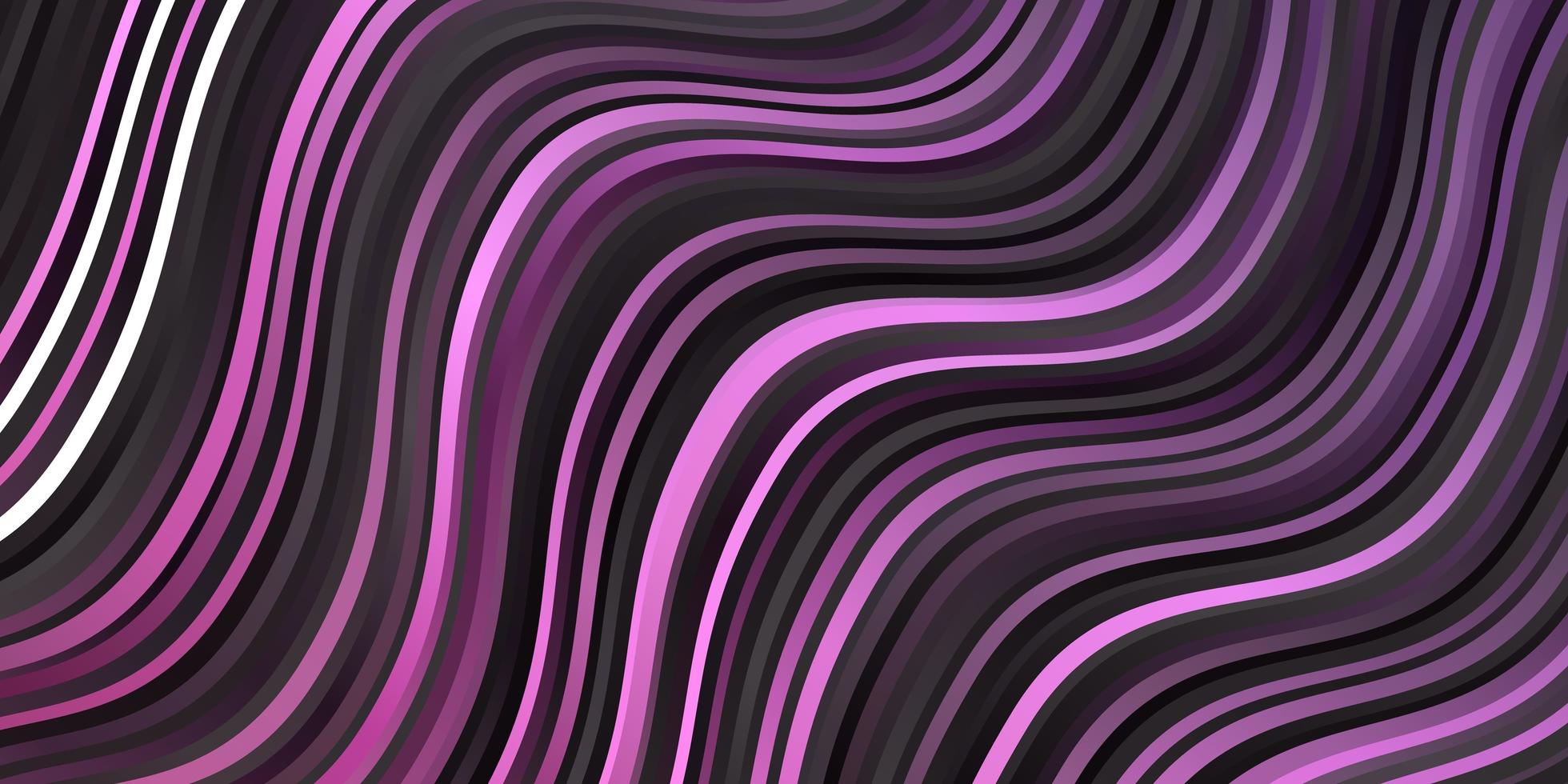 Dark Pink vector background with curves.