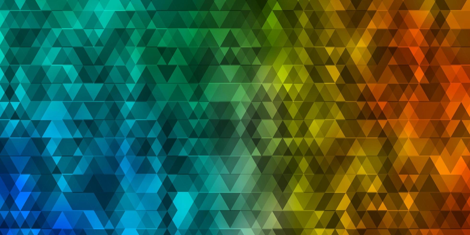 patrón de vector azul claro, amarillo con líneas, triángulos.