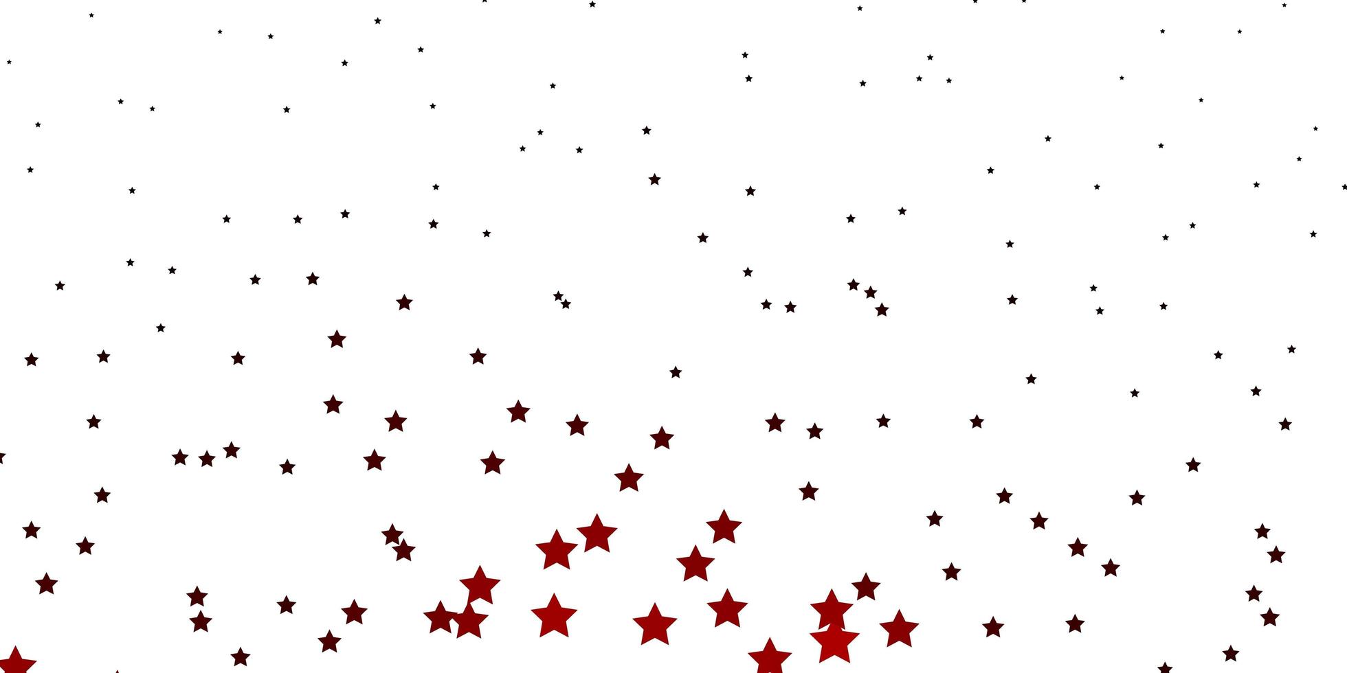 Dark Brown vector background with colorful stars.