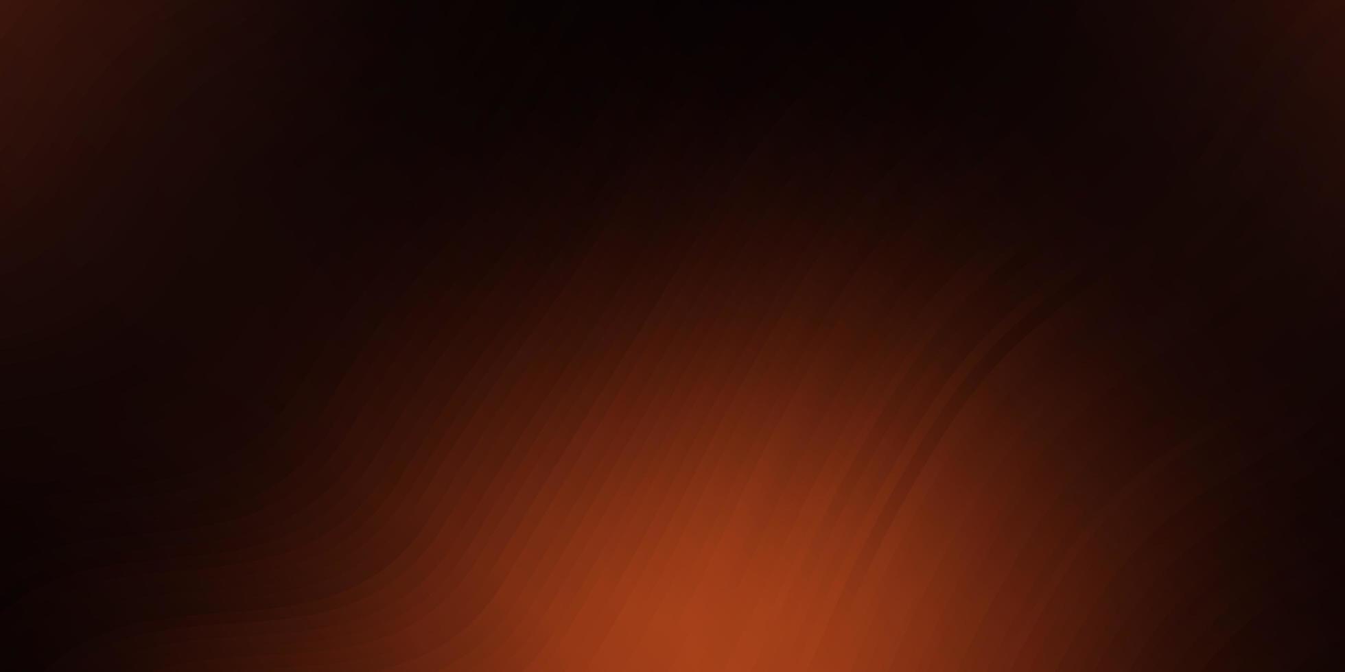 Dark Brown vector background with curves.