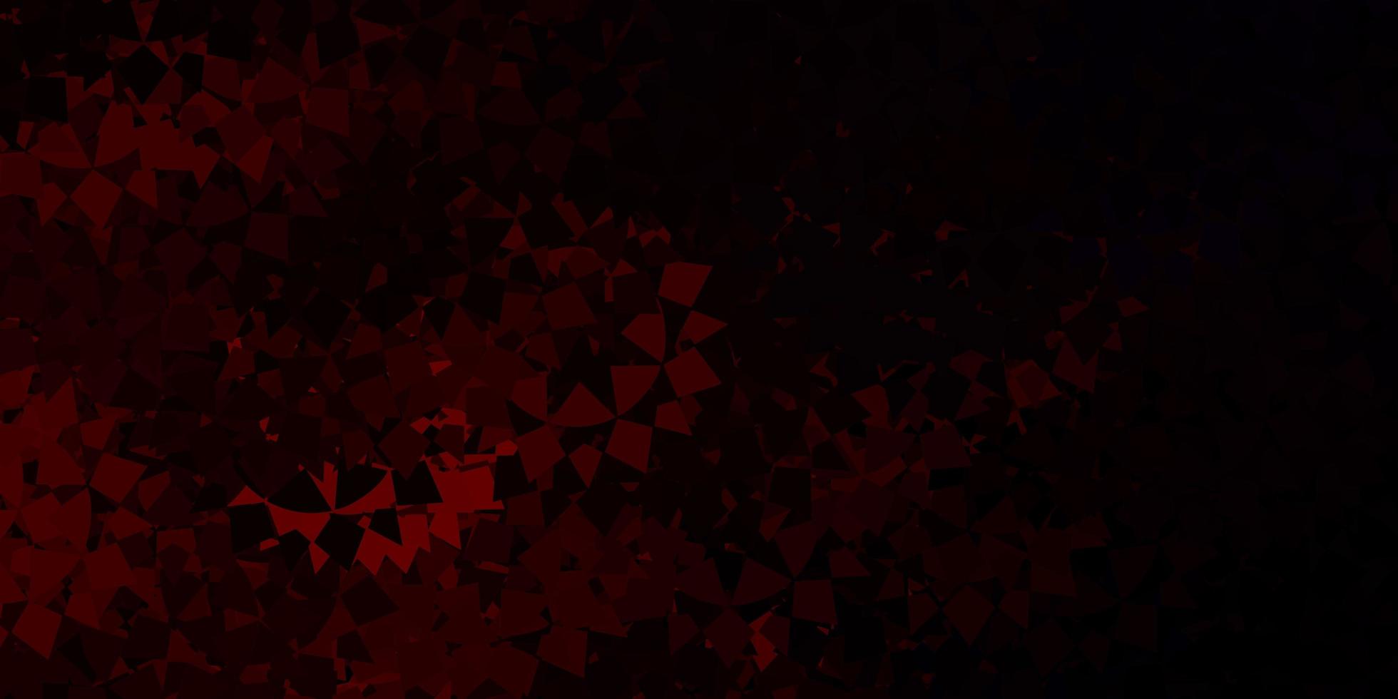 patrón de vector rojo oscuro con formas poligonales.