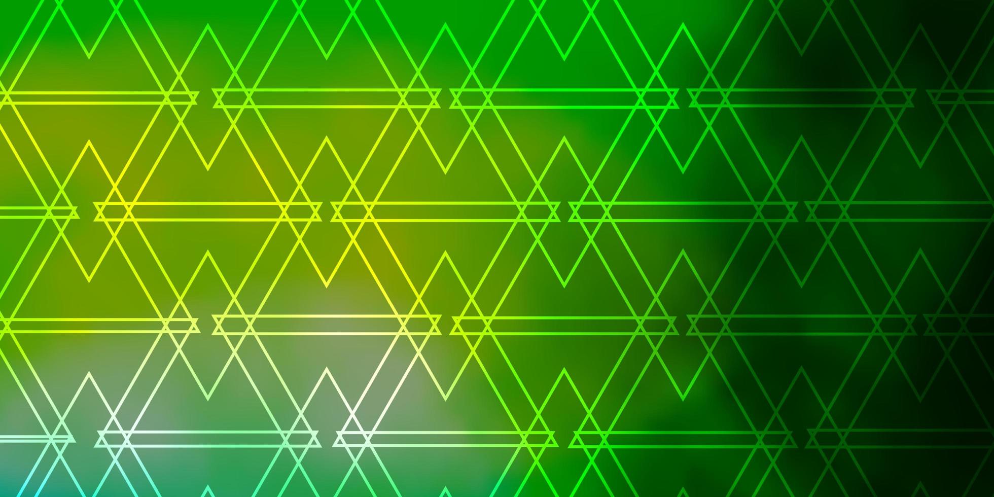 Light Green vector texture with lines, triangles.