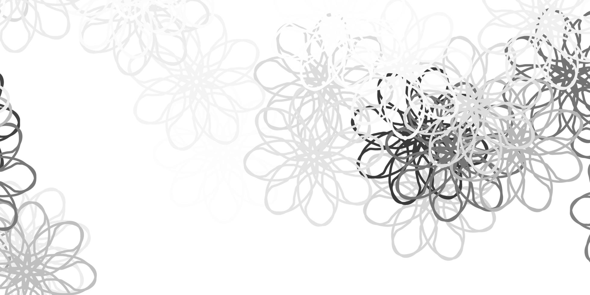 diseño natural de vector gris claro con flores.