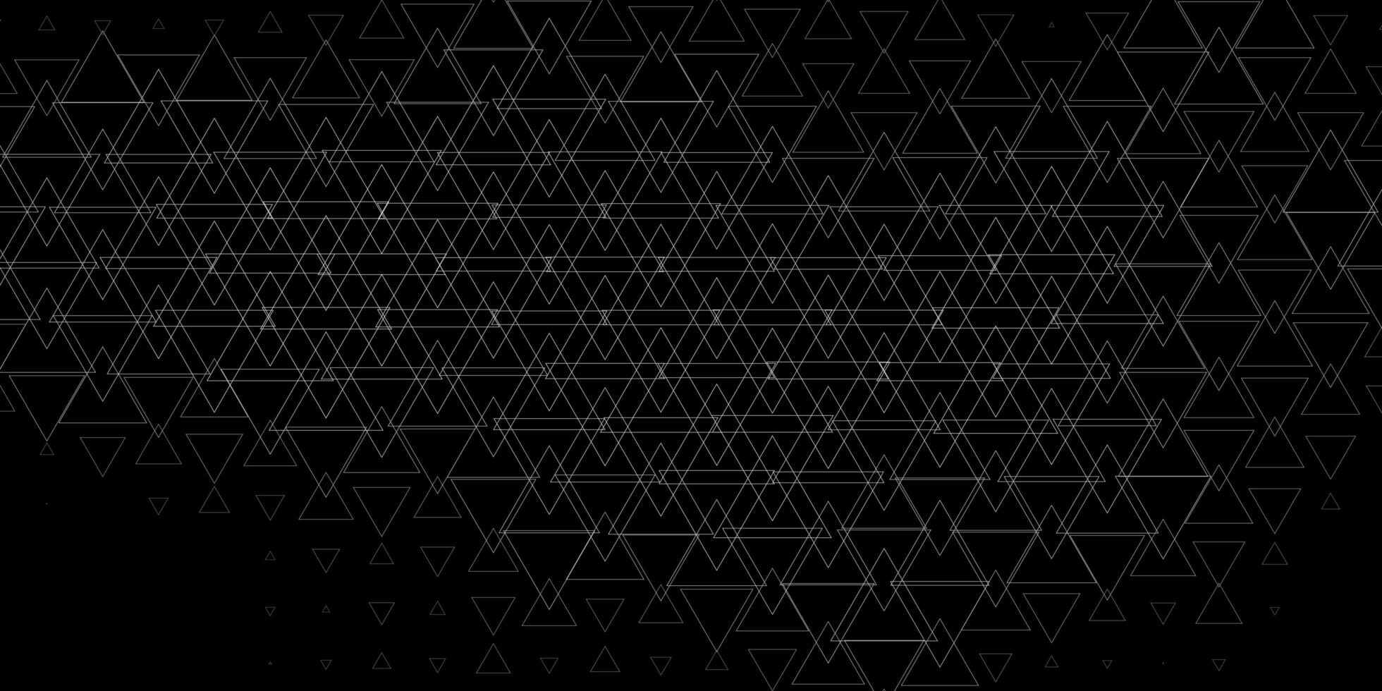 patrón de vector gris oscuro con estilo poligonal.