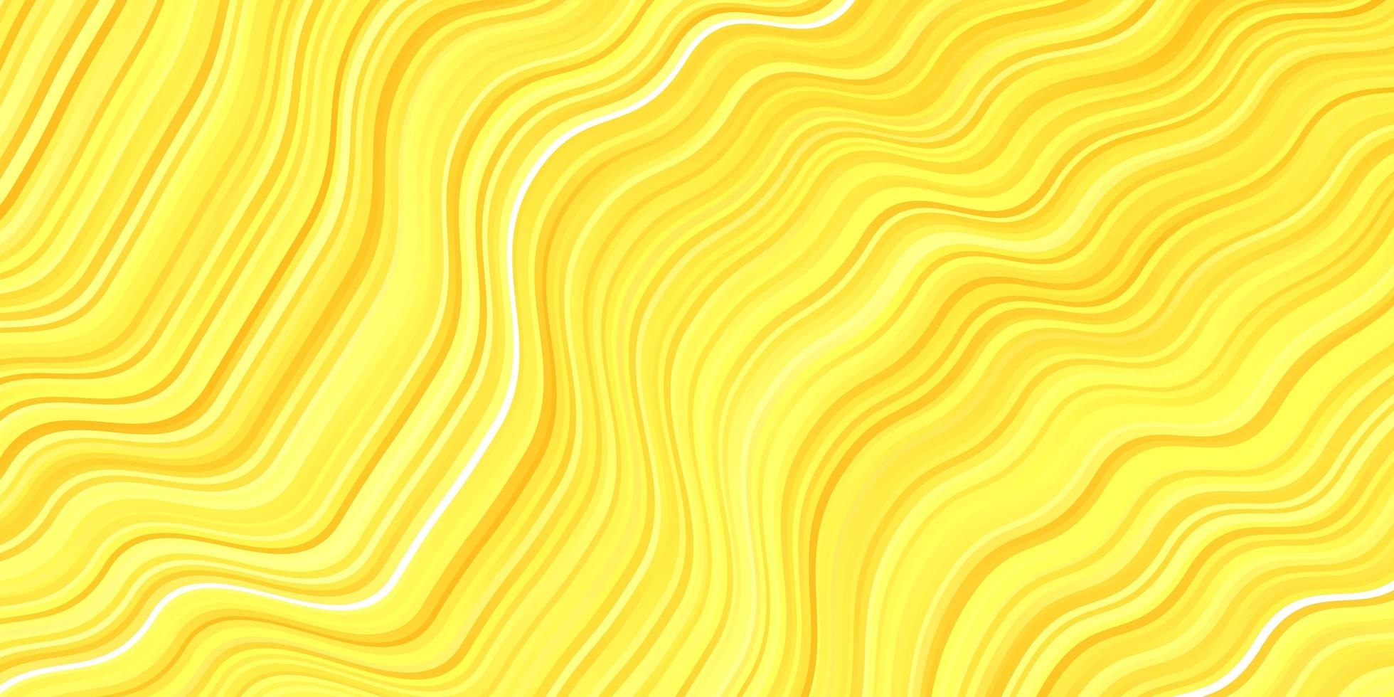 Light Yellow vector pattern with wry lines.