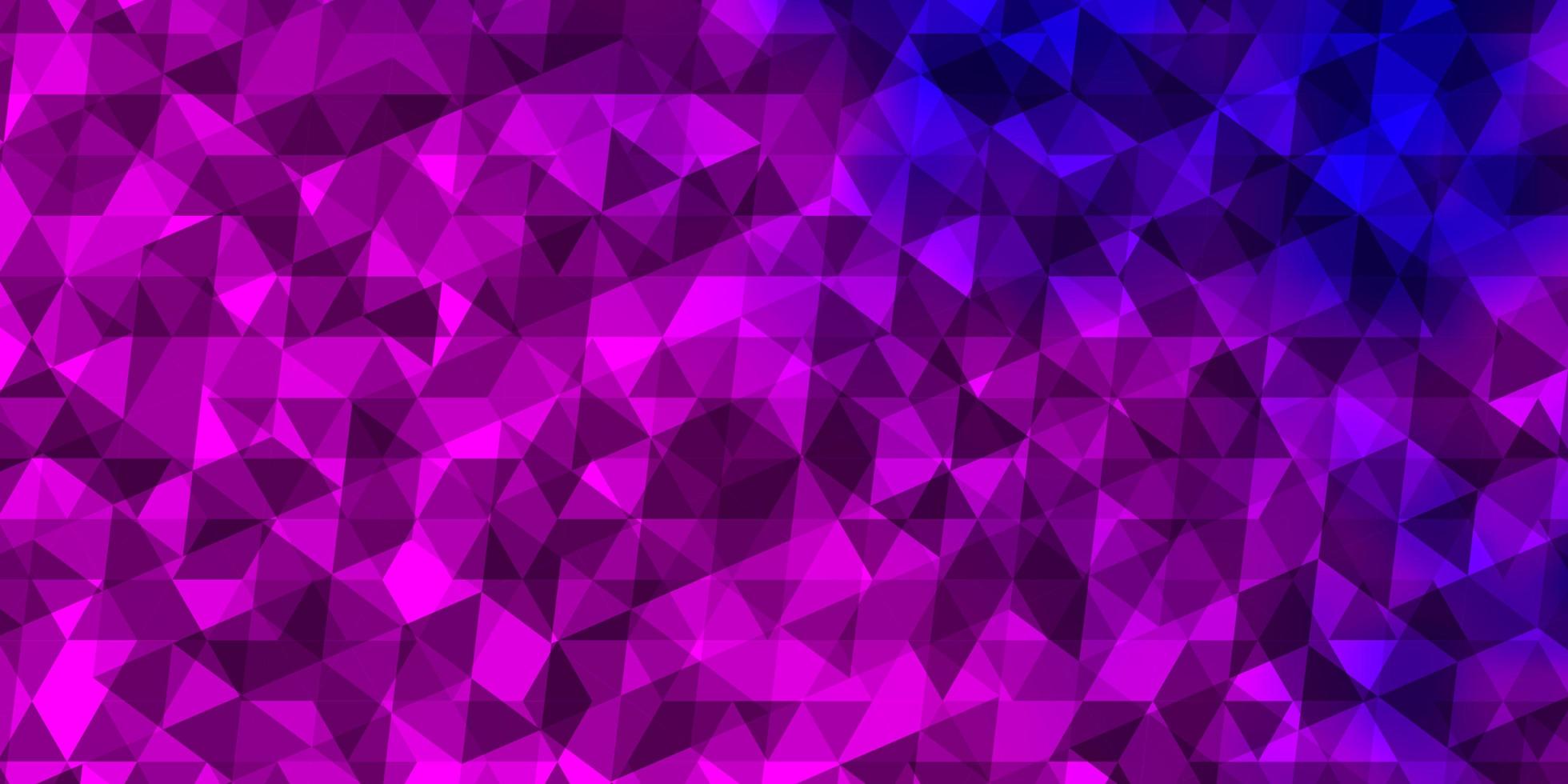 Fondo de vector violeta, rosa claro con triángulos.