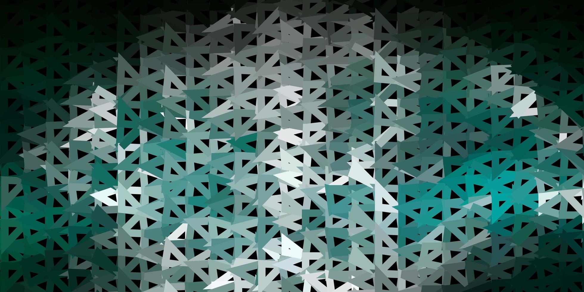 Dark green vector triangle mosaic wallpaper.