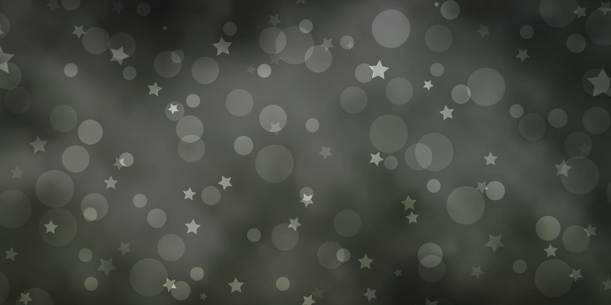 diseño de vector gris claro con círculos, estrellas.