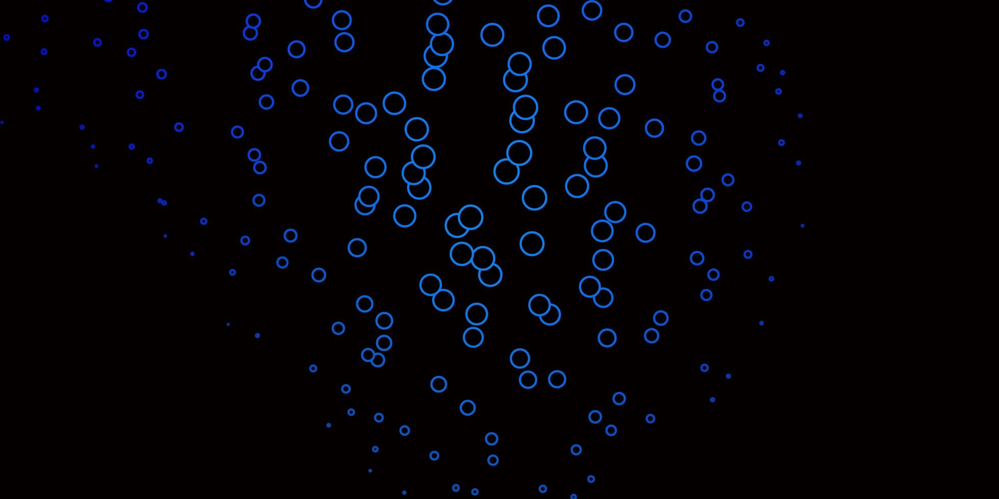 textura de vector azul oscuro con círculos