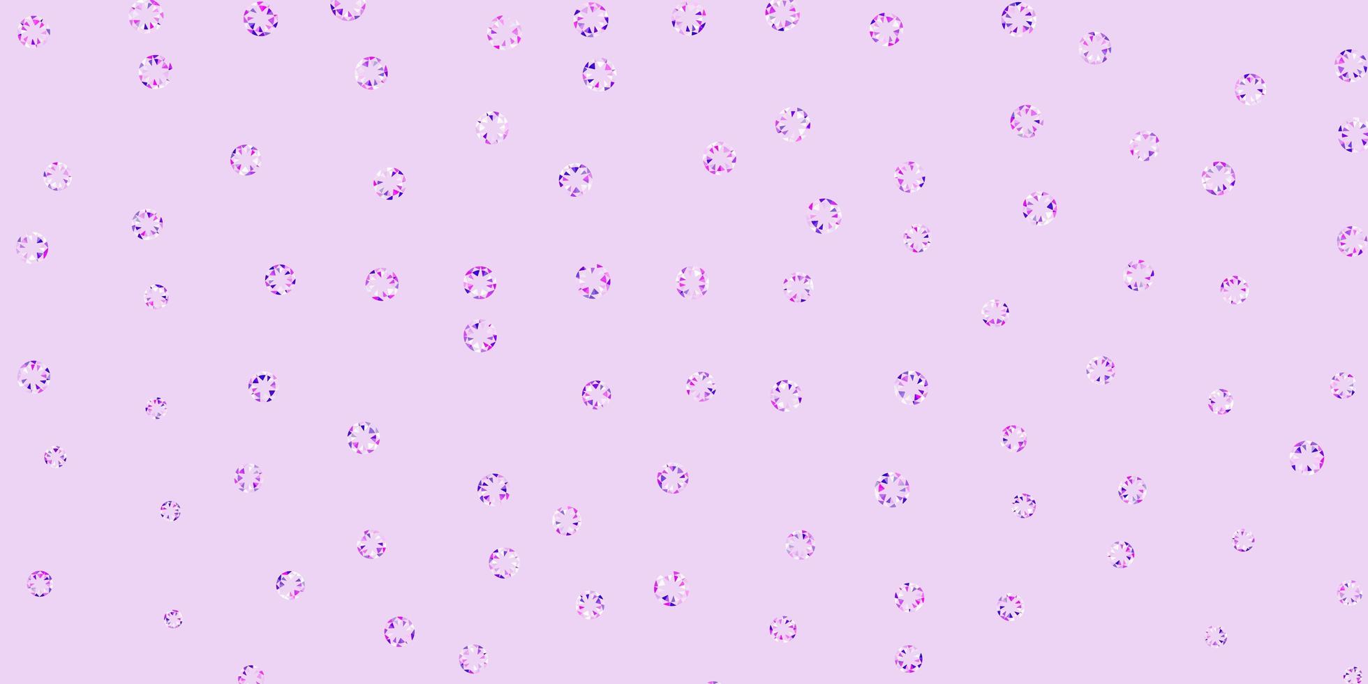 Light purple, pink vector background with spots.