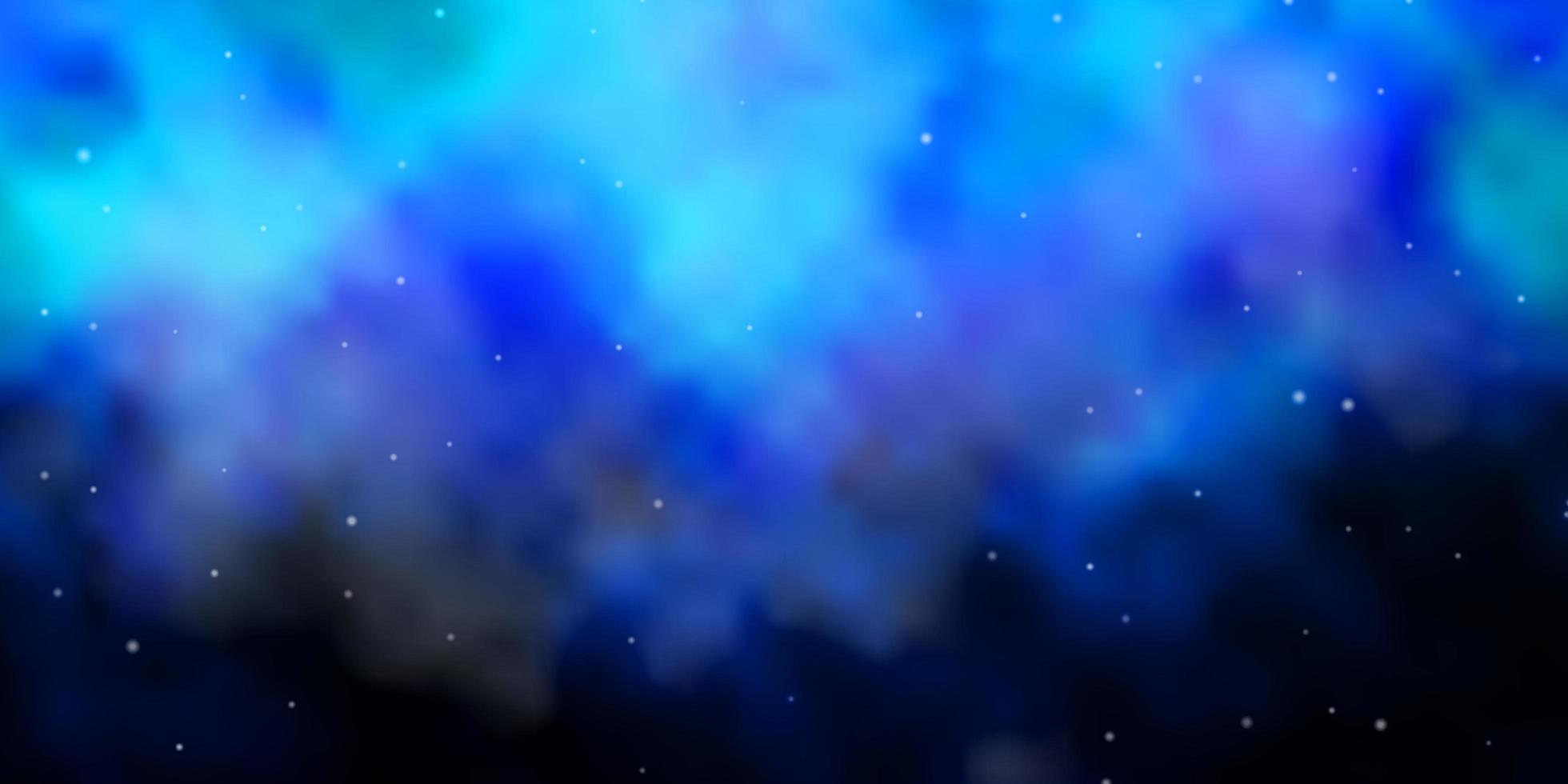 Dark BLUE vector texture with beautiful stars.