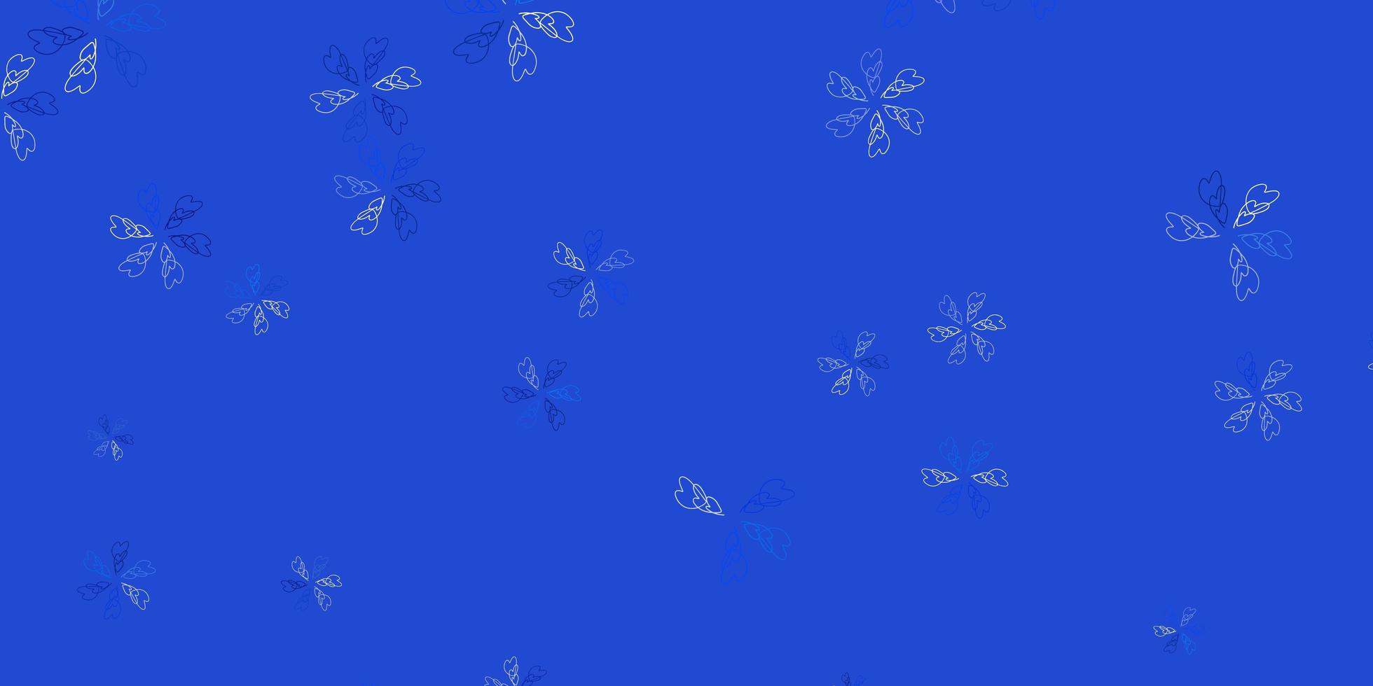 patrón abstracto de vector azul claro con hojas.