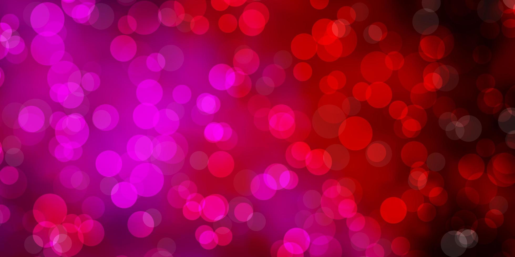 Dark Purple, Pink vector texture with circles.