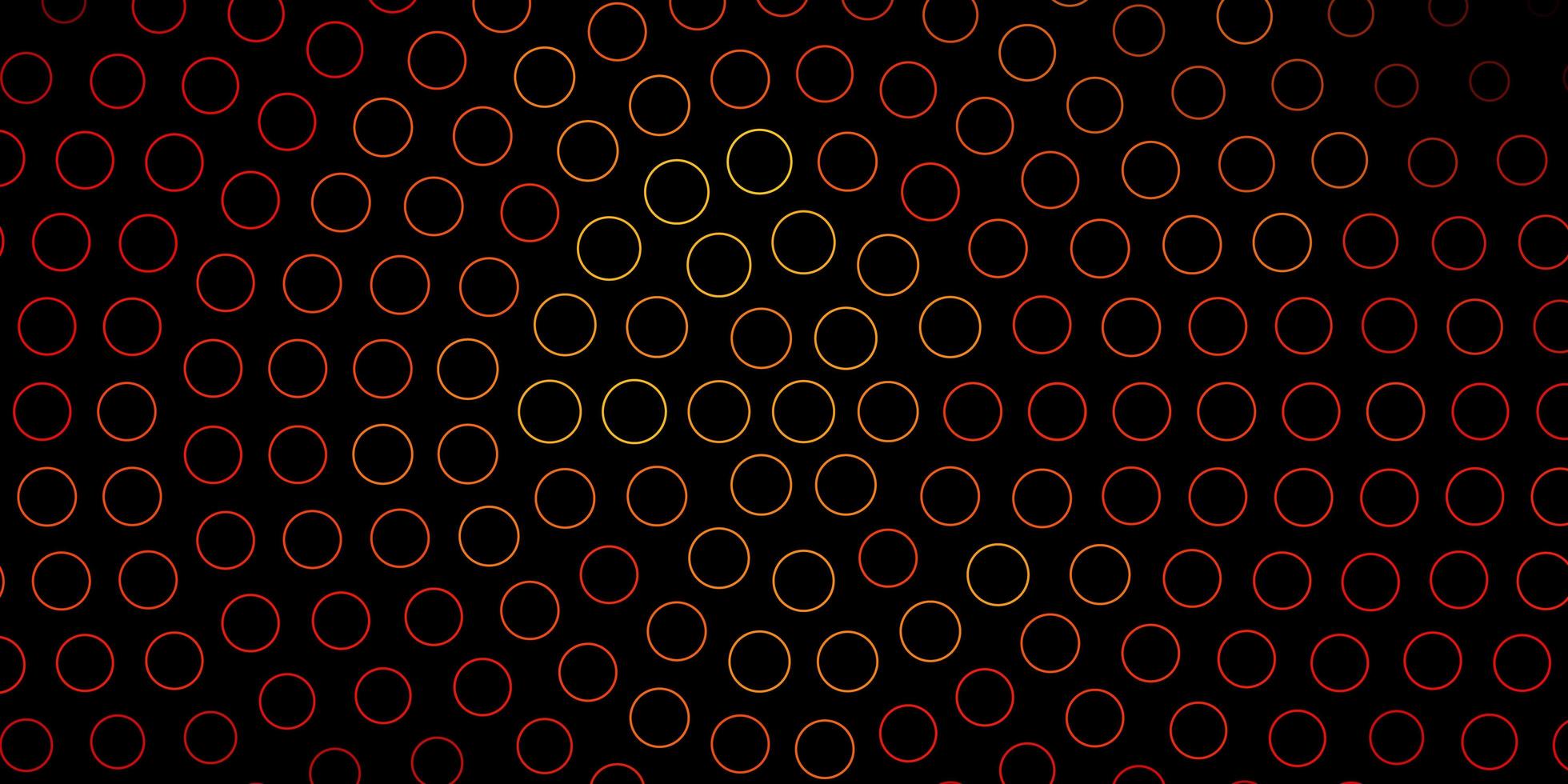 Dark Orange vector layout with circles.