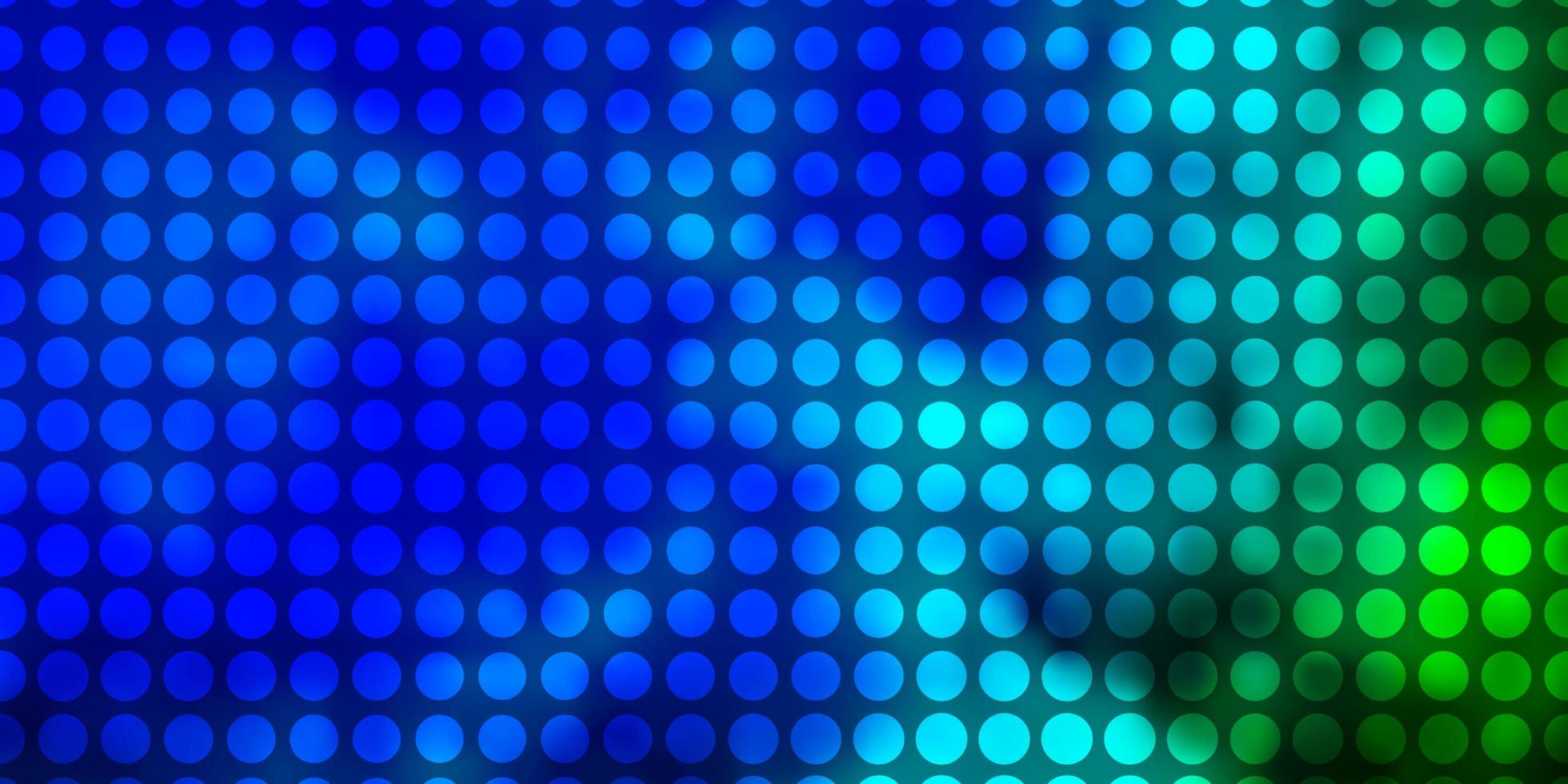 patrón de vector azul claro, verde con círculos