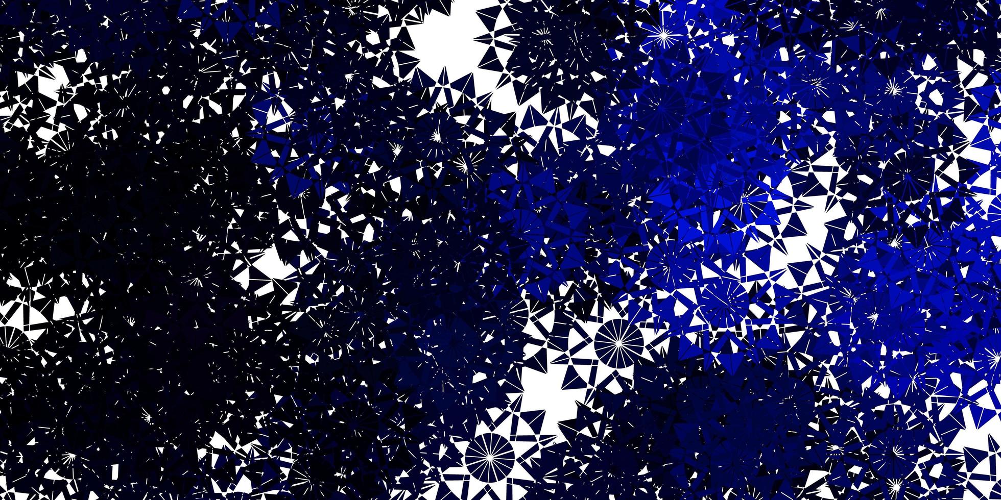 Light BLUE vector pattern with colored snowflakes.