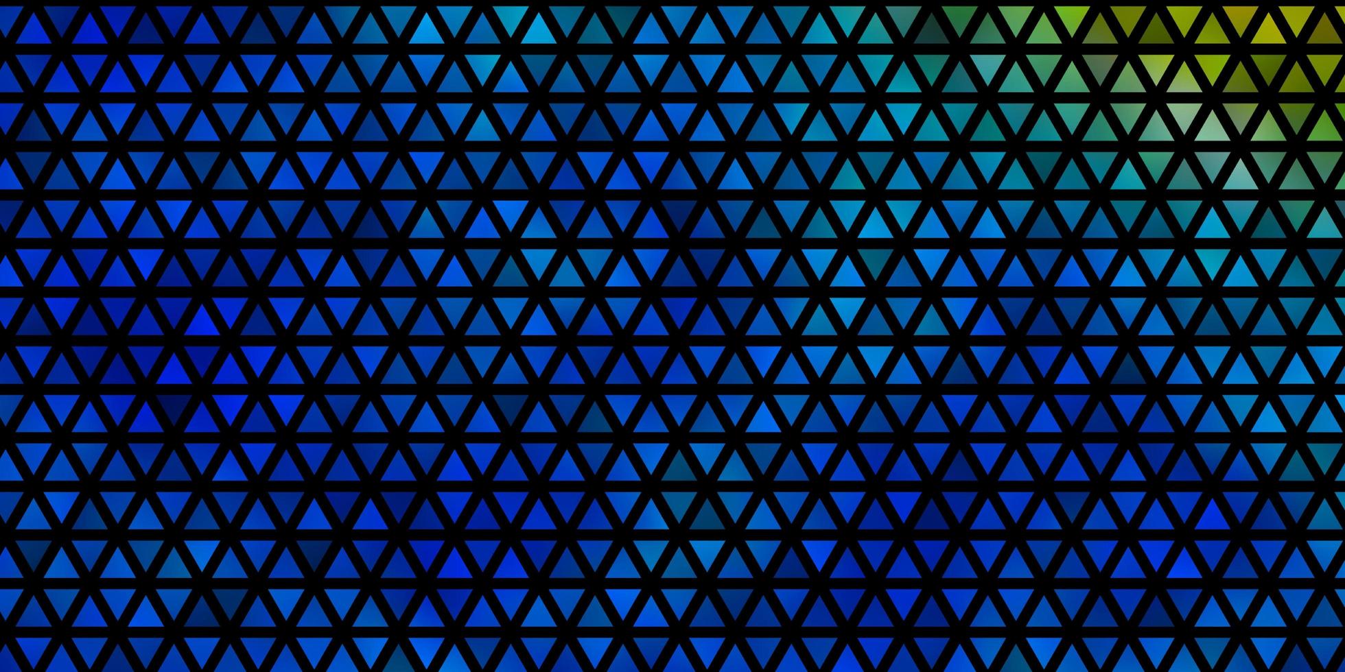 Fondo de vector azul claro, amarillo con triángulos.