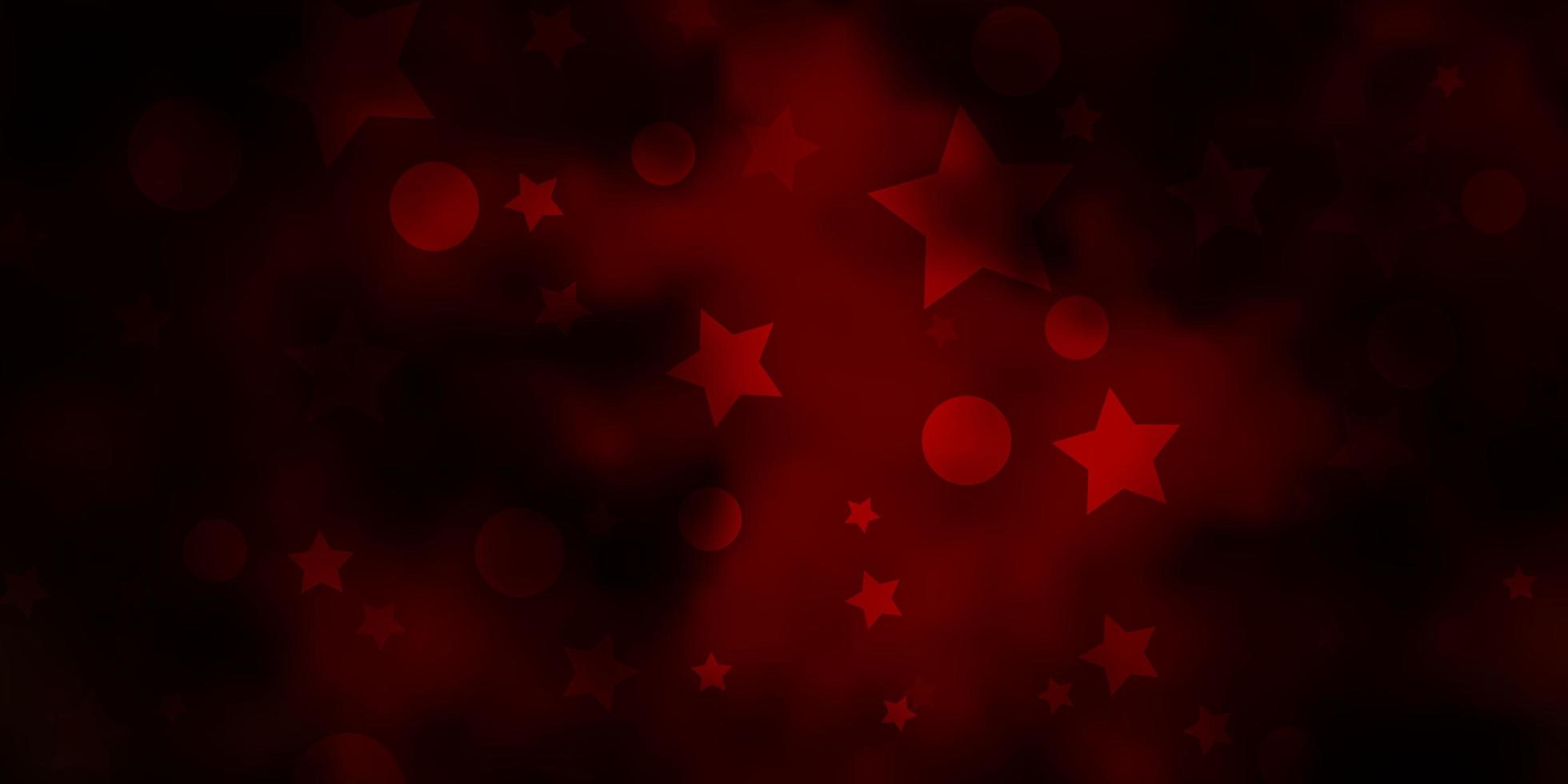 Dark Orange vector template with circles, stars.