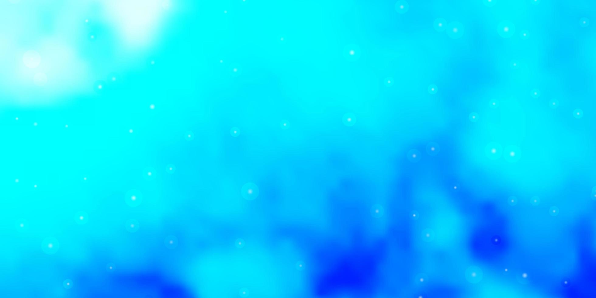 plantilla de vector azul claro con estrellas de neón