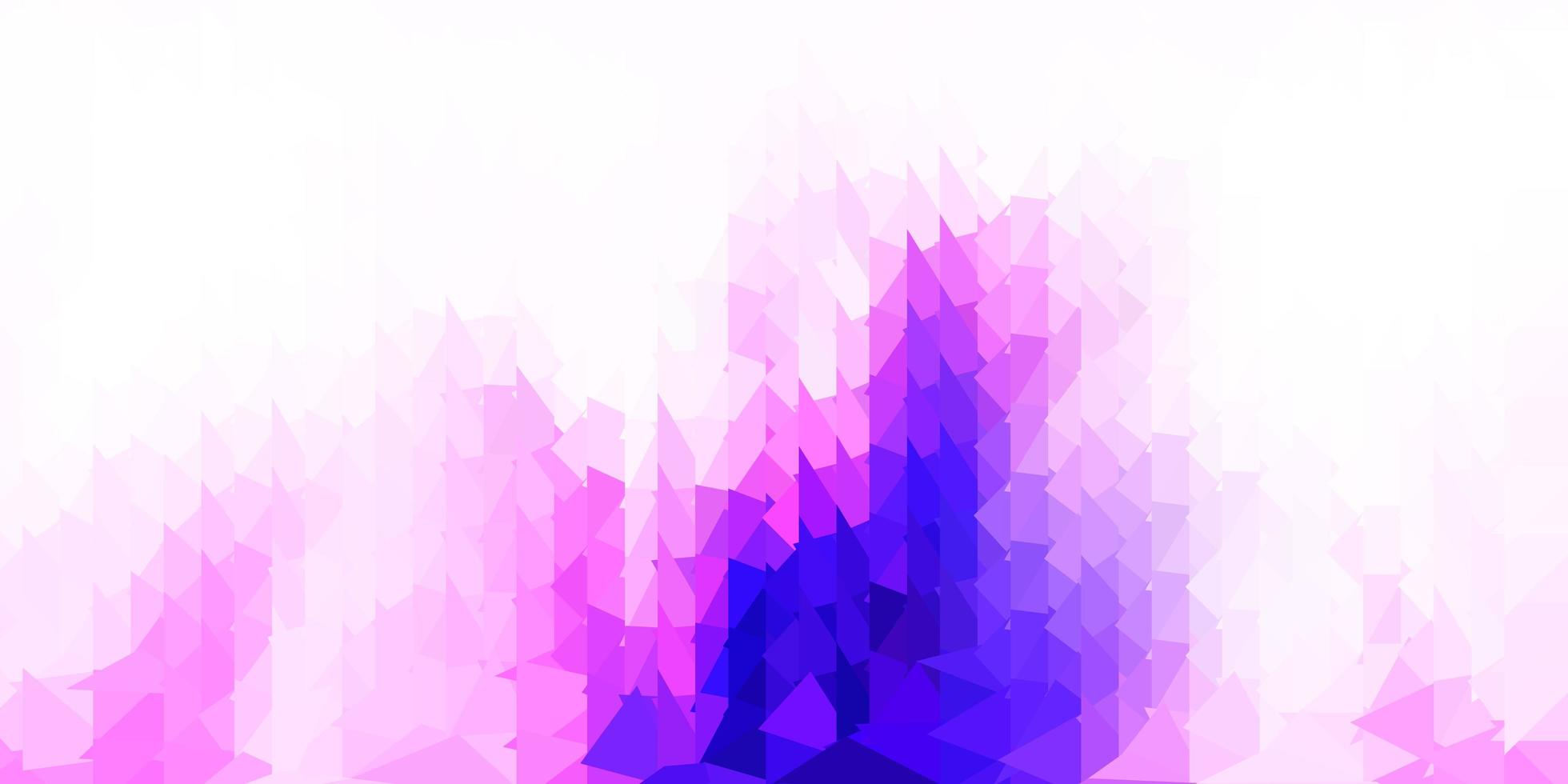 patrón de mosaico de triángulo vector púrpura claro, rosa.