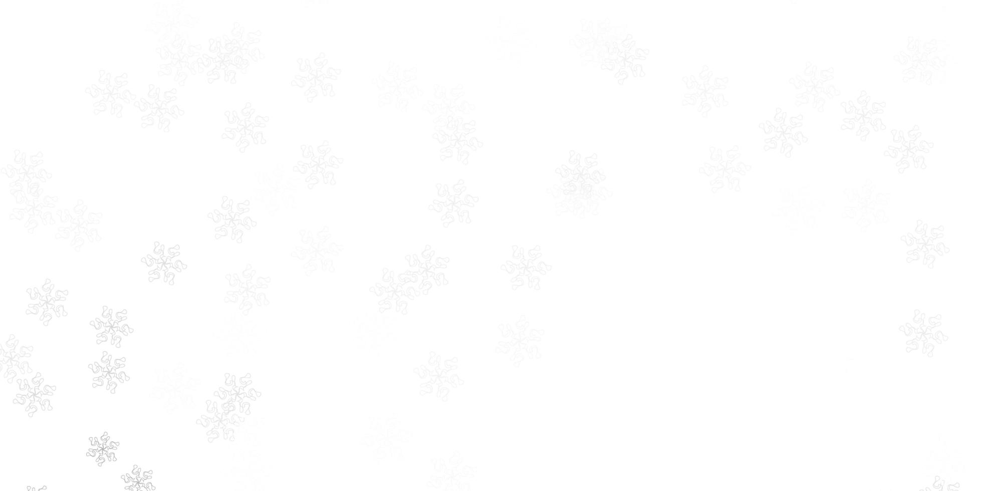 Light gray vector doodle pattern with flowers.