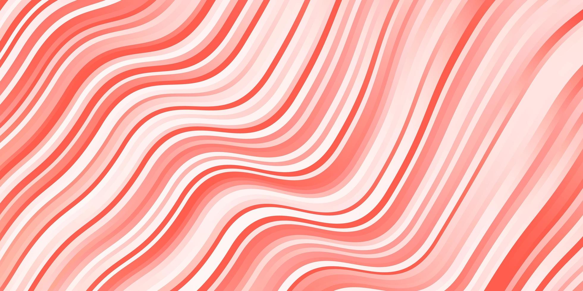patrón de vector rojo claro con líneas torcidas.