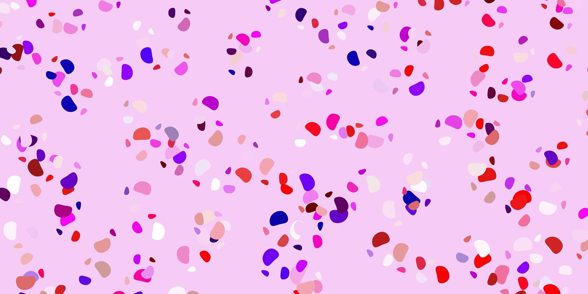 Light pink, red vector backdrop with chaotic shapes.