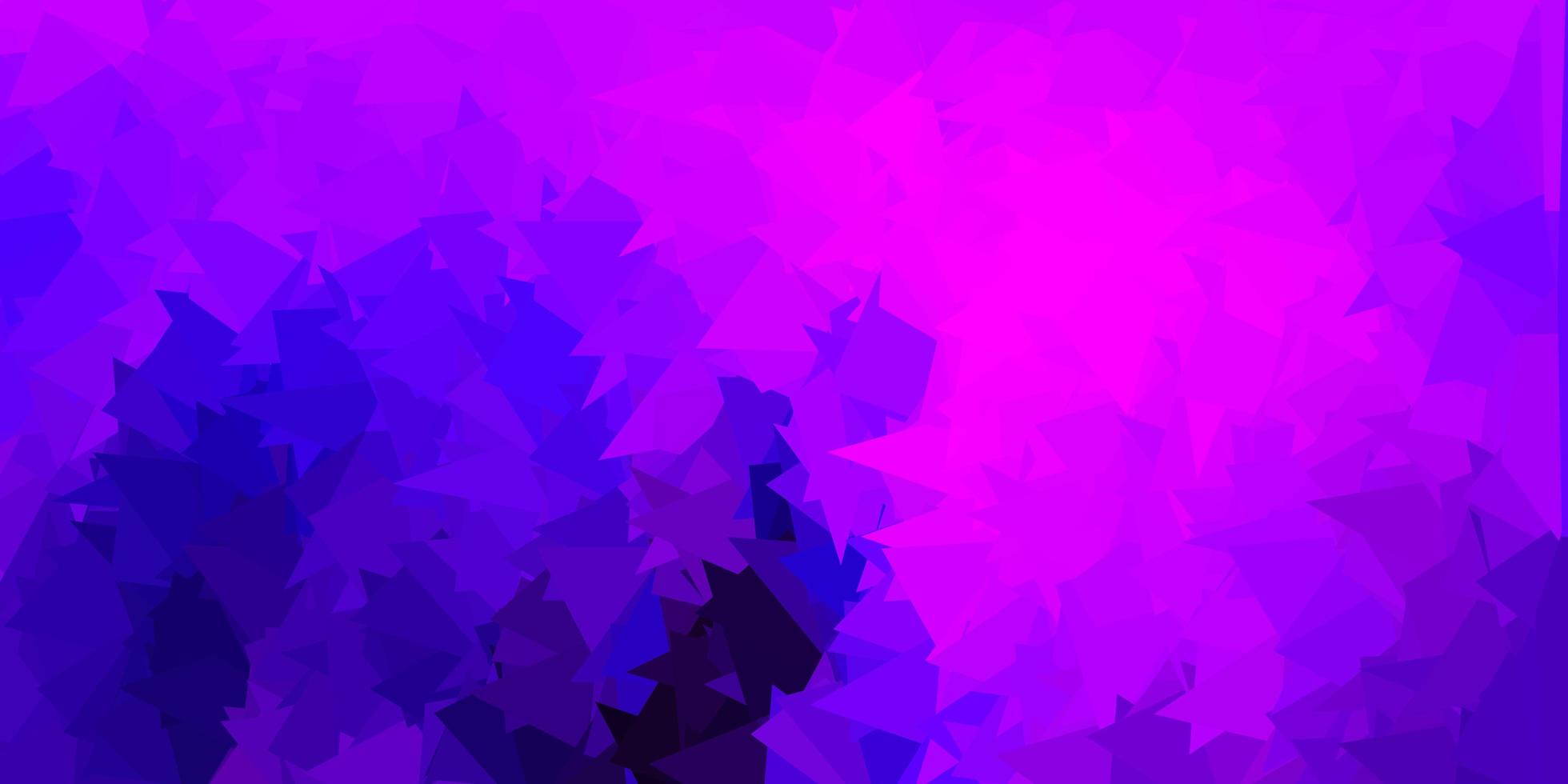 Dark purple, pink vector triangle mosaic design.