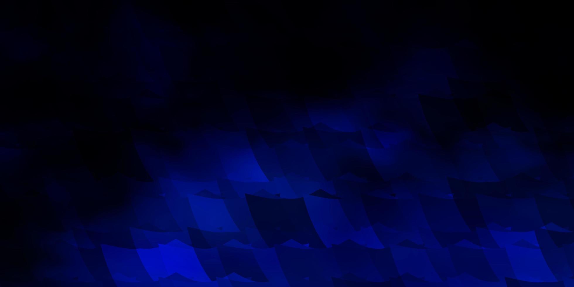 Dark BLUE vector background with set of hexagons.