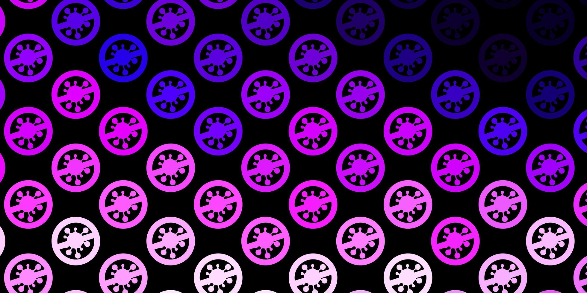 Dark Purple, Pink vector texture with disease symbols.