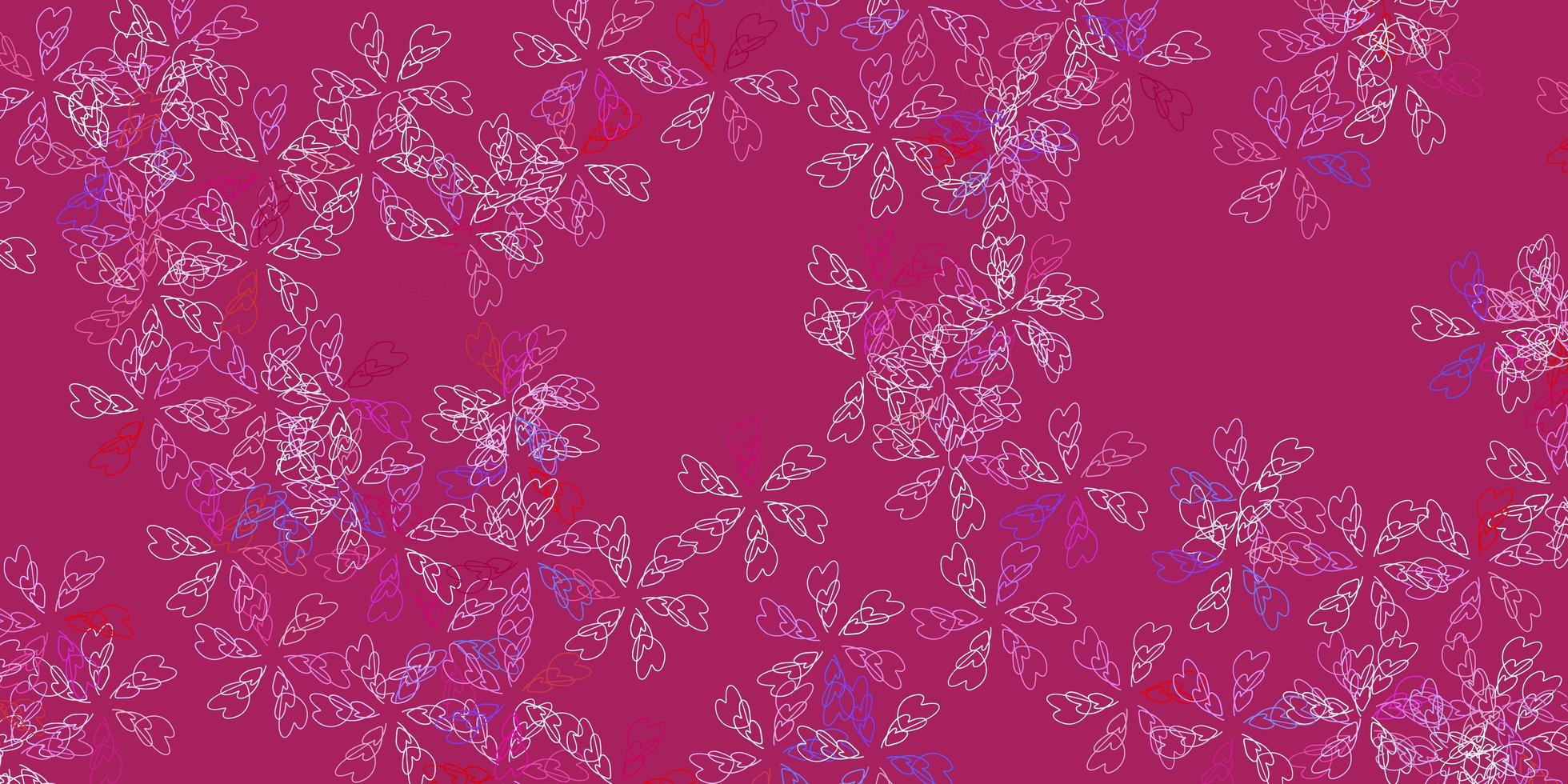 Pink vector abstract pattern with leaves.