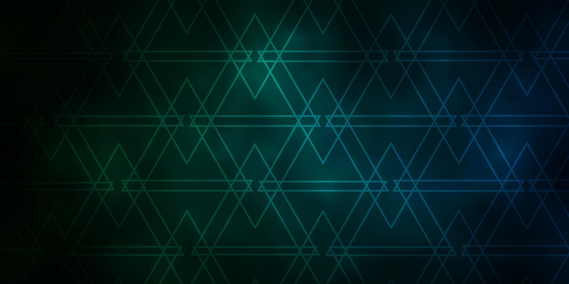 Dark Green vector template with lines, triangles.