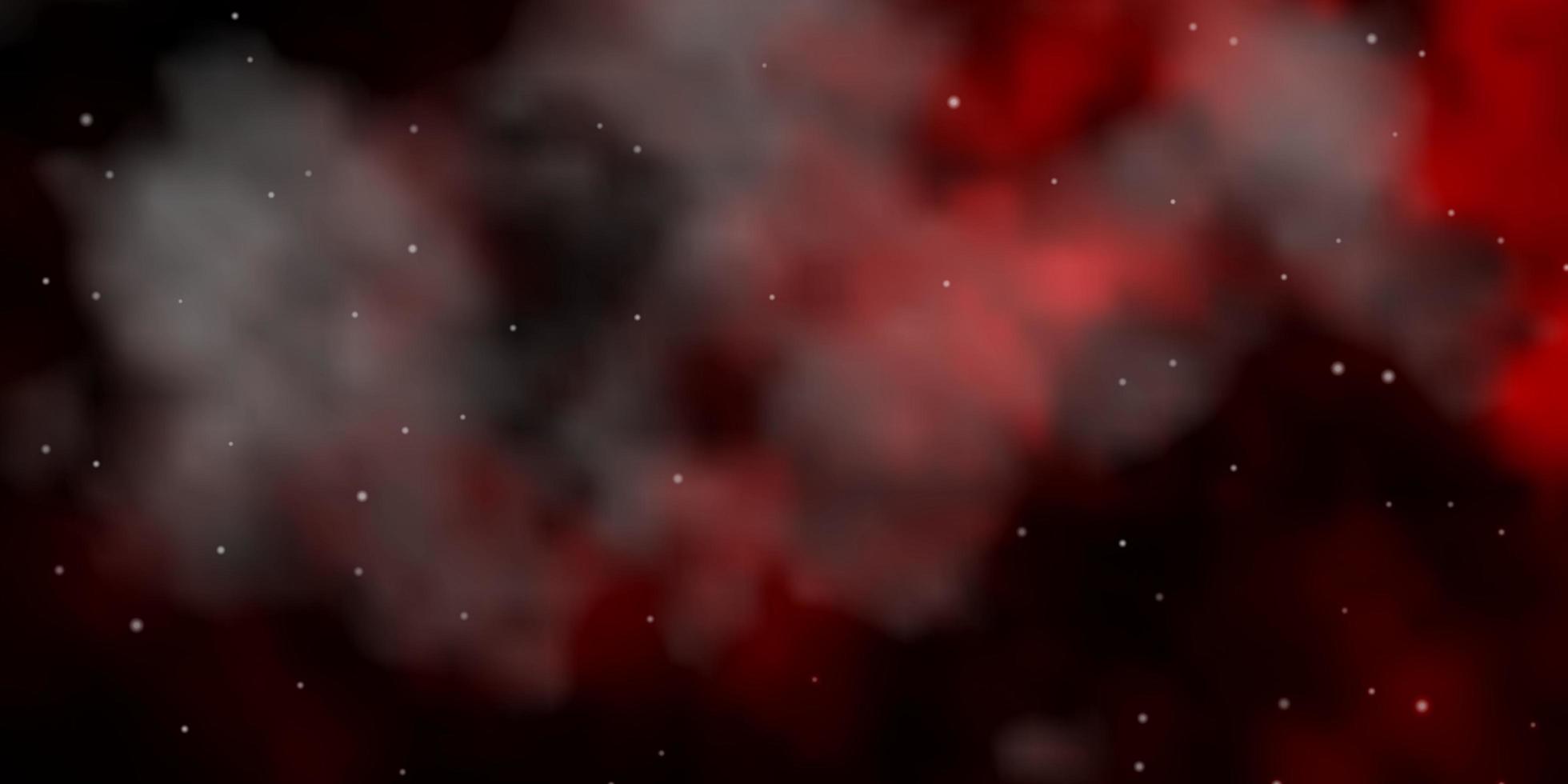 Dark Red vector background with colorful stars