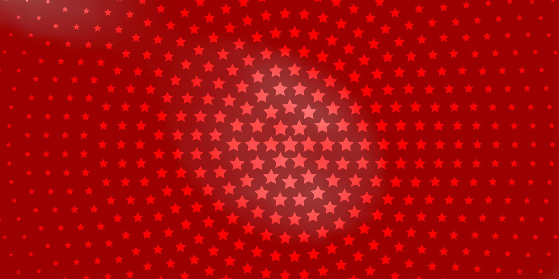 Light Red vector background with small and big stars.