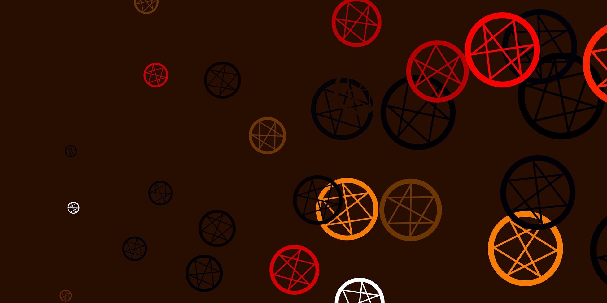 Light Orange vector backdrop with mystery symbols.