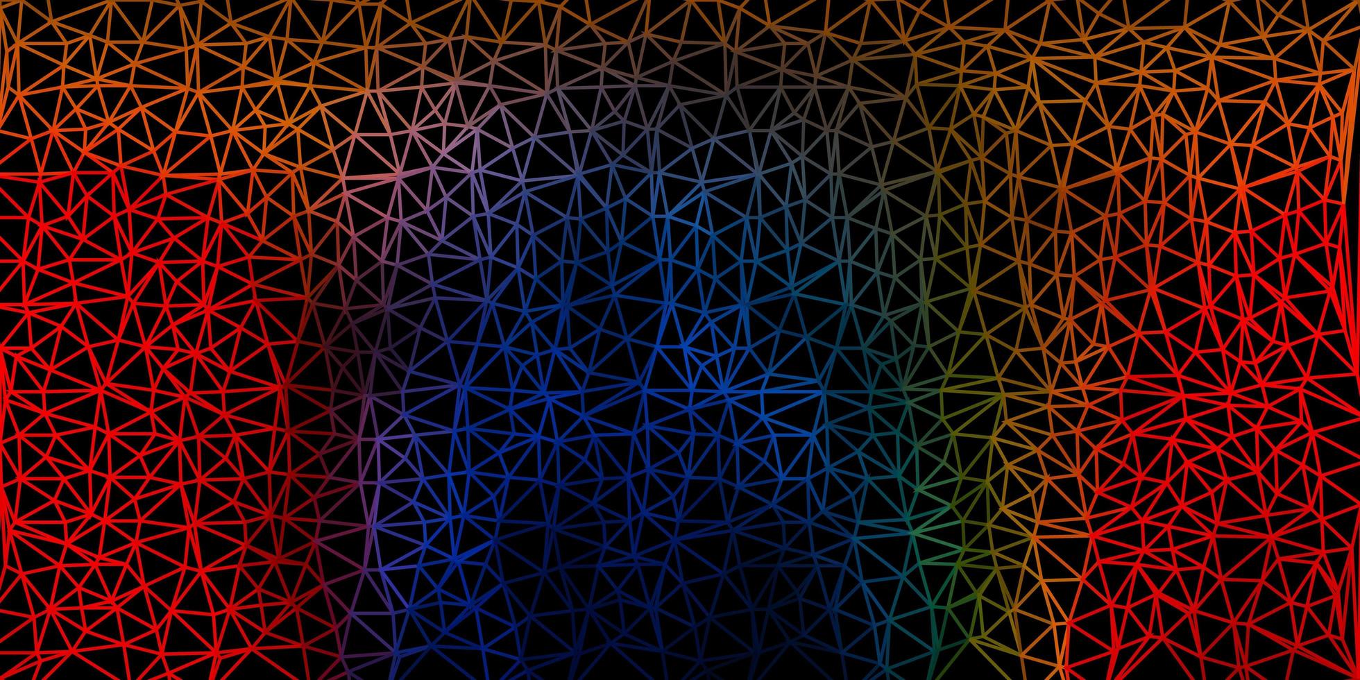 Dark blue, yellow vector triangle mosaic pattern.
