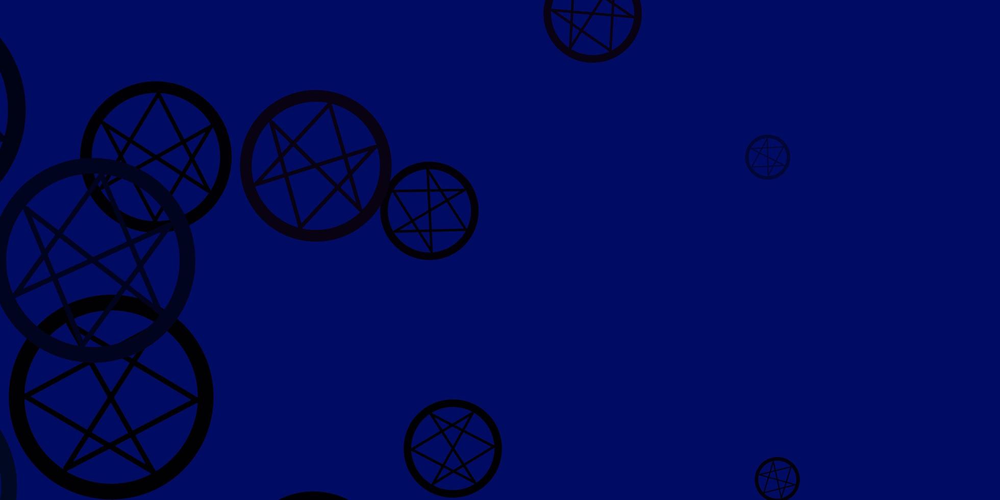 Light BLUE vector texture with religion symbols.