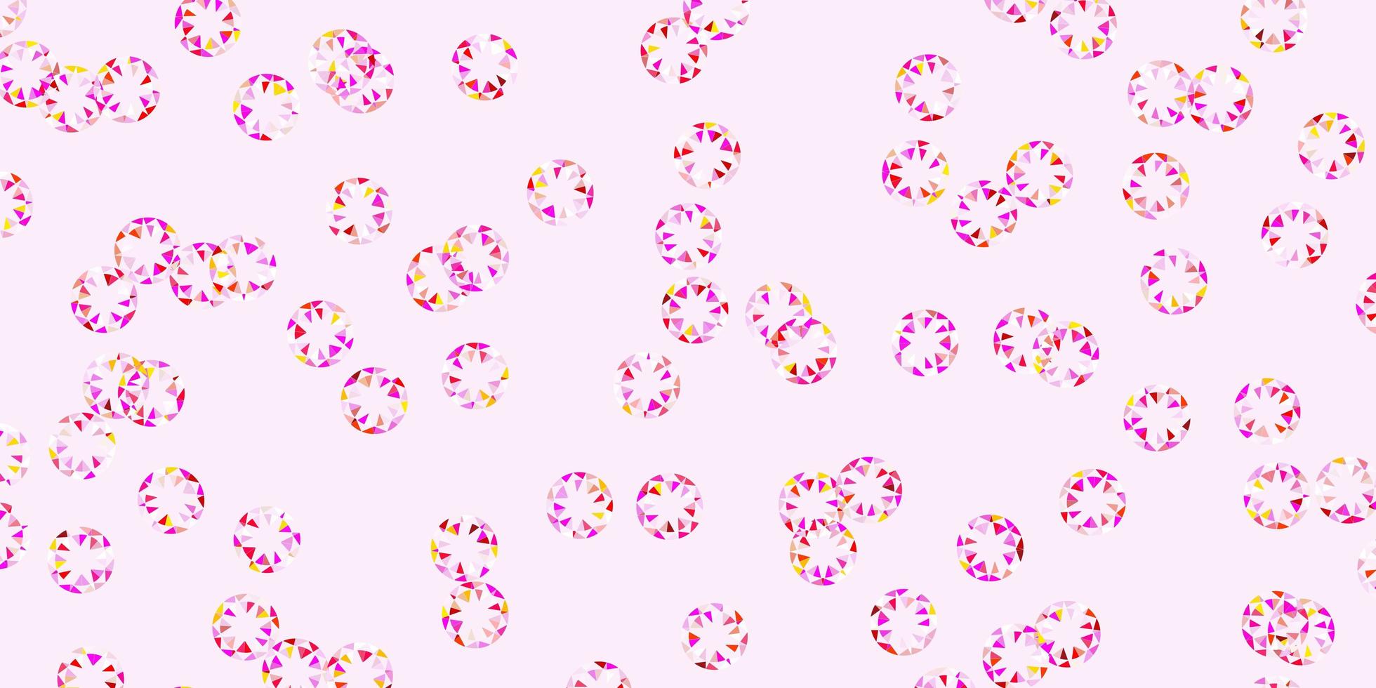 Light pink, yellow vector pattern with spheres.