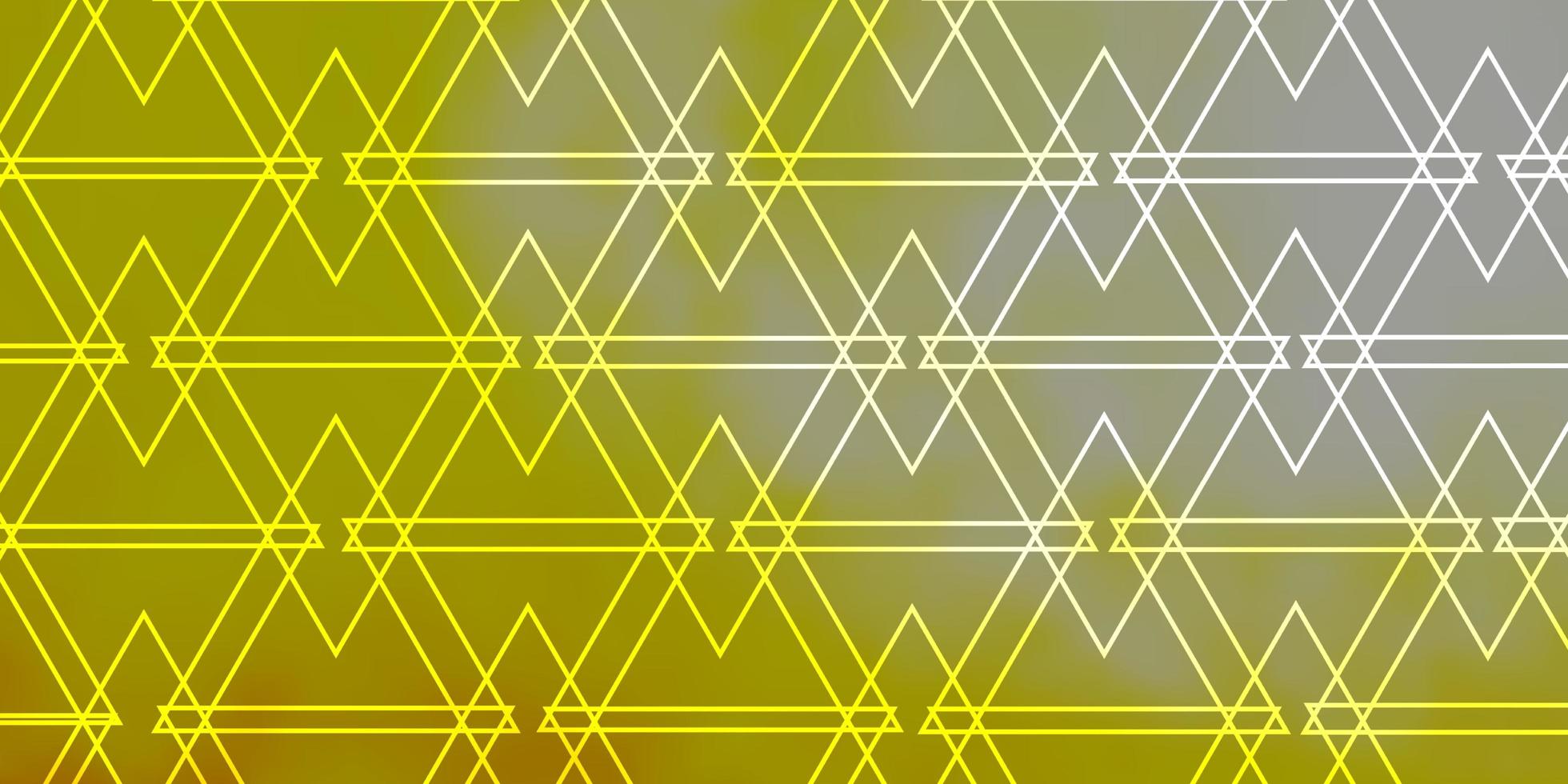 Light Red, Yellow vector texture with lines, triangles.